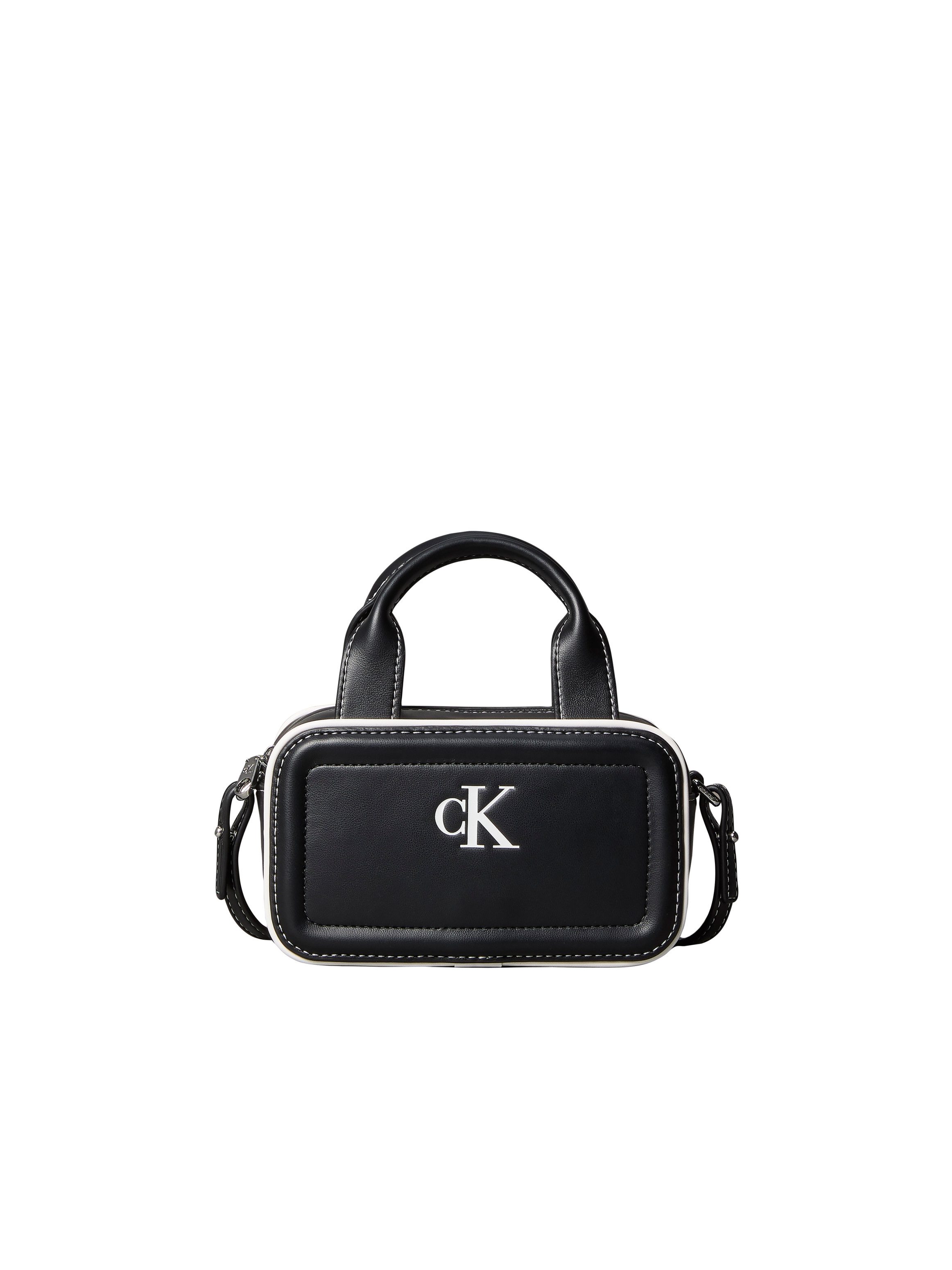 Calvin Klein Mini Bag CONTRAST CK MINI BAULETTO BAG, Mini Bag, Umhängetasche, Schultertasche im Kontrast-Look
