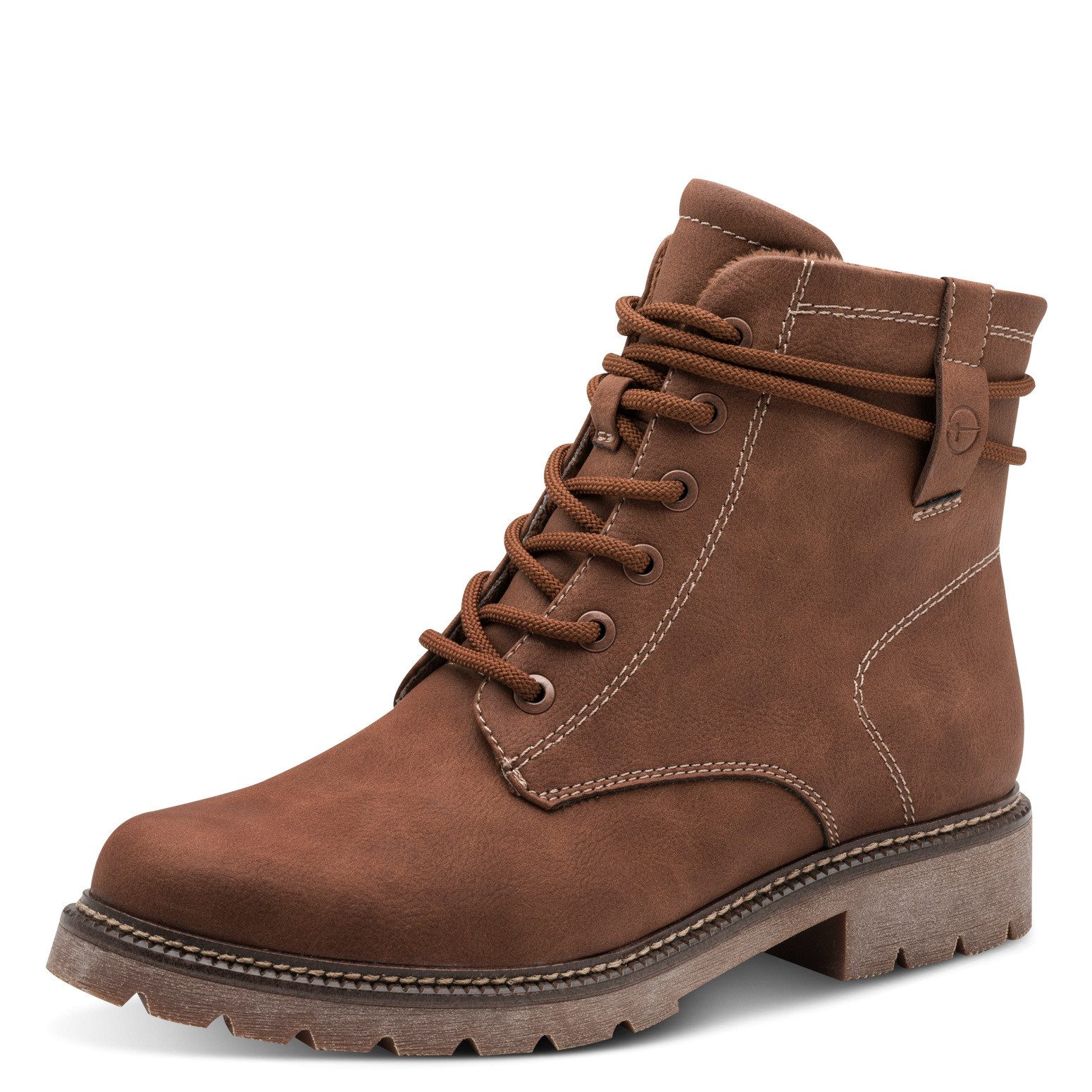 Tamaris Schnürstiefelette, Blockabsatz, Schnürboots in veganer günstig online kaufen