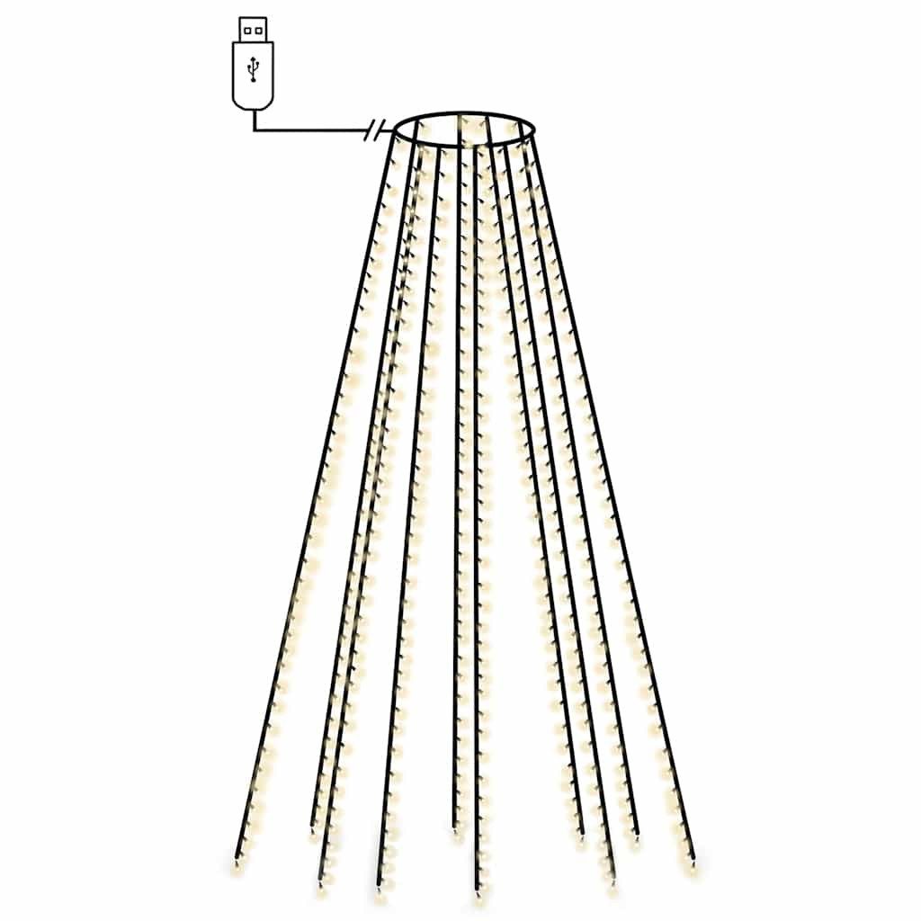 vidaXL Lichterschlauch Weihnachtsbaum-Beleuchtung 500 LEDs Kaltweiß 500 cm
