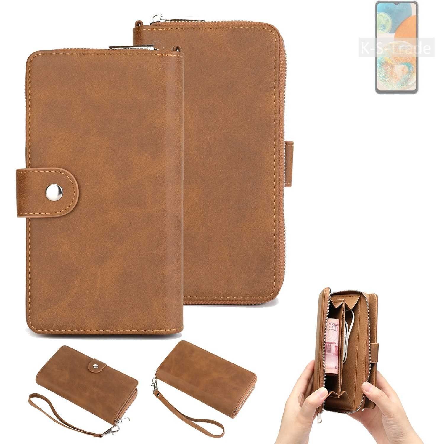 K-S-Trade Handyhülle für Samsung Galaxy A23 5G, Handyhülle Schutzhülle & Portemonnee Tasche Handytasche Case Etui