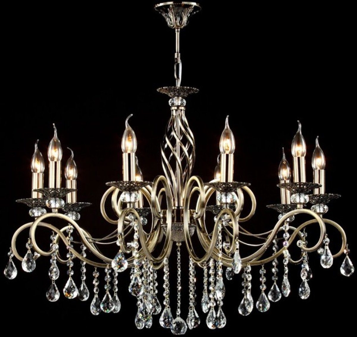 Casa Padrino Kronleuchter »Barock Kristall Decken Kronleuchter Bronze 85 x  H 64 cm Antik Stil - Möbel Lüster Leuchter Hängeleuchte Hängelampe« online  kaufen | OTTO