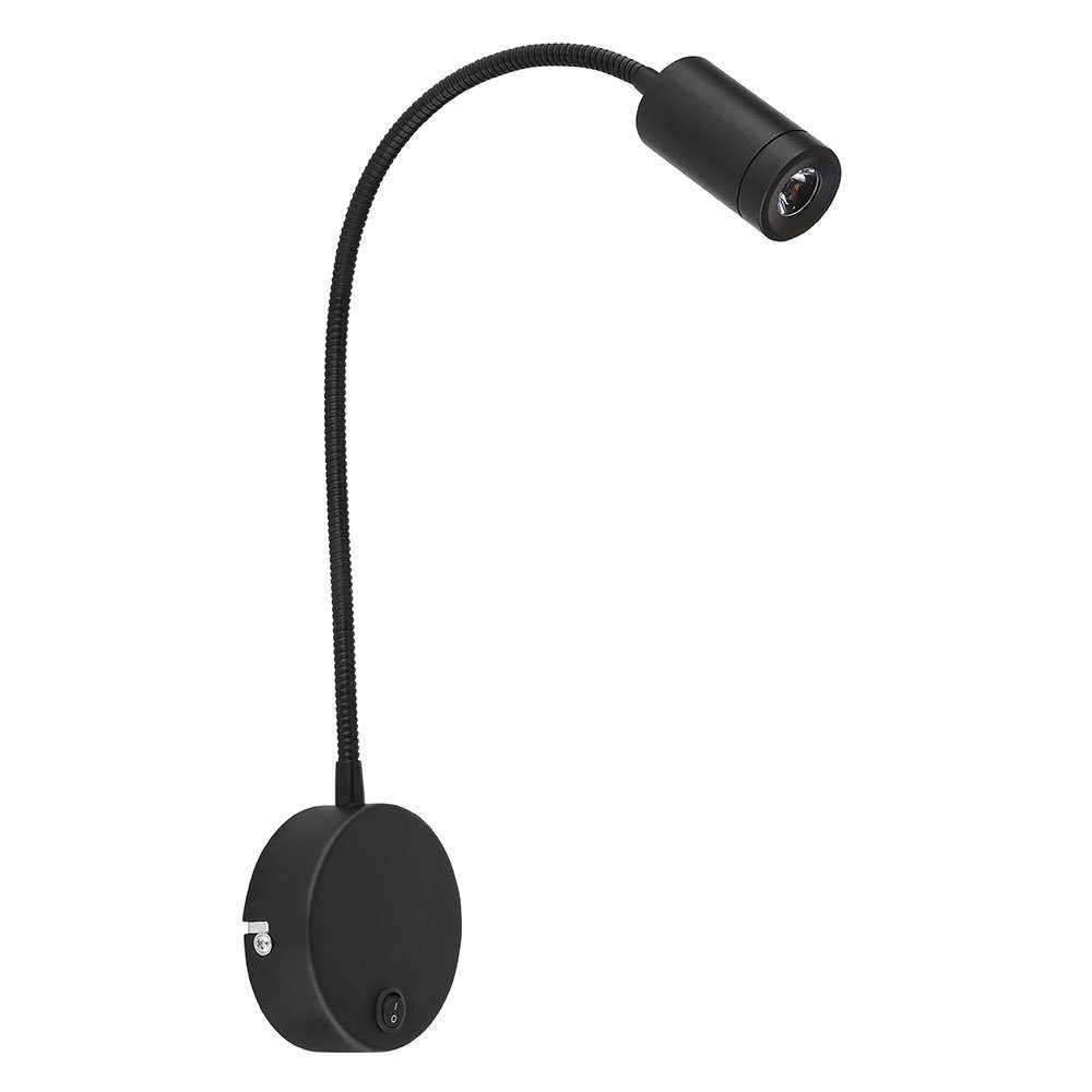 GLOBO LIGHTING LED Wandleuchte, LED-Leuchtmittel fest verbaut, Warmweiß, Bettlampe Wandmontage schwarz Leselampe für