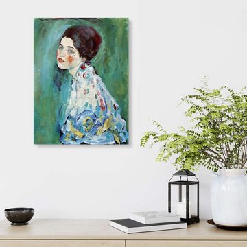 Posterlounge Acrylglasbild Gustav Klimt, Porträt einer Dame, Wohnzimmer Malerei