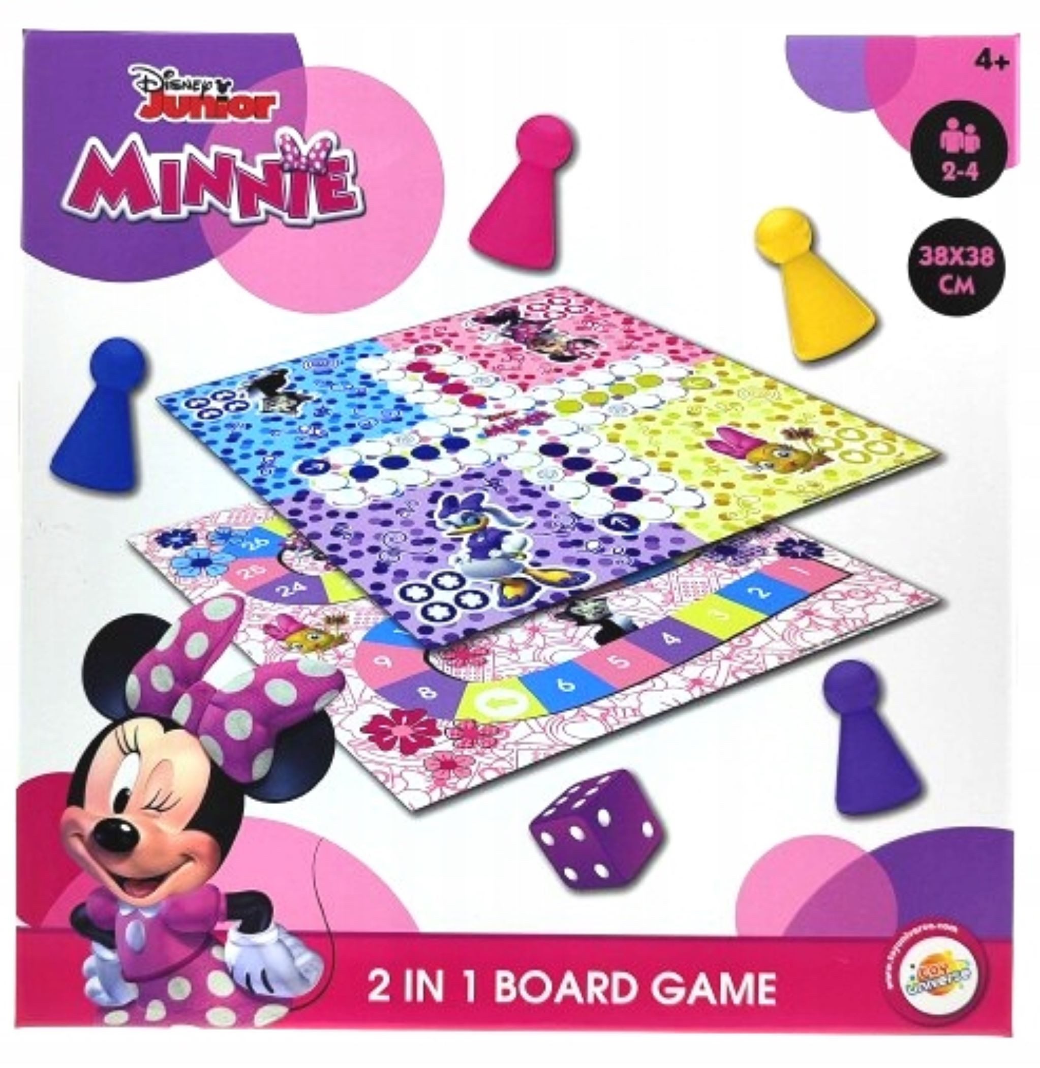 Disney Spielwelt Disney Spiel 2-in-1 Minnie Maus: Ludo + Wettrennen - Familienspiel