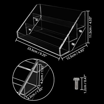 Kurtzy Organizer Acrylbox Nagellack Aufbewahrungsregal mit 3 Ebenen, 3-stufiges Nagellack-Aufbewahrungsregal aus Acrylbox