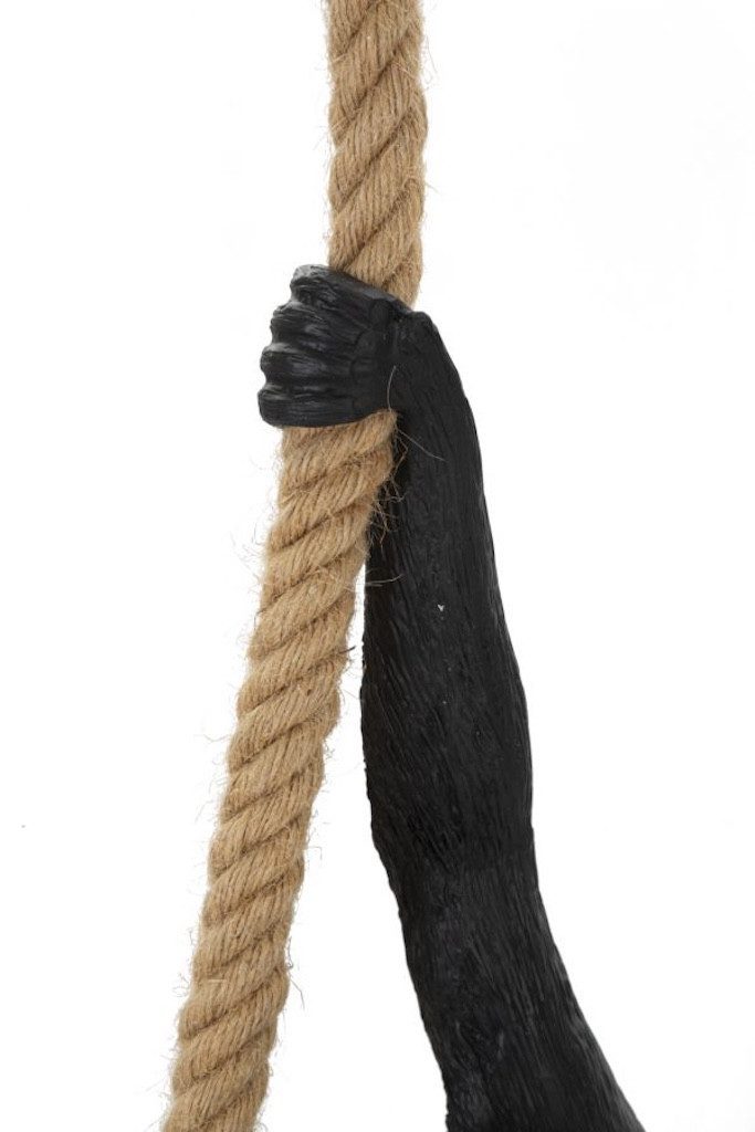 Mauro Ferretti Hängeleuchte Monkey Haengelampe Gold Resin Rope Glam Design – Bild 5 von 5