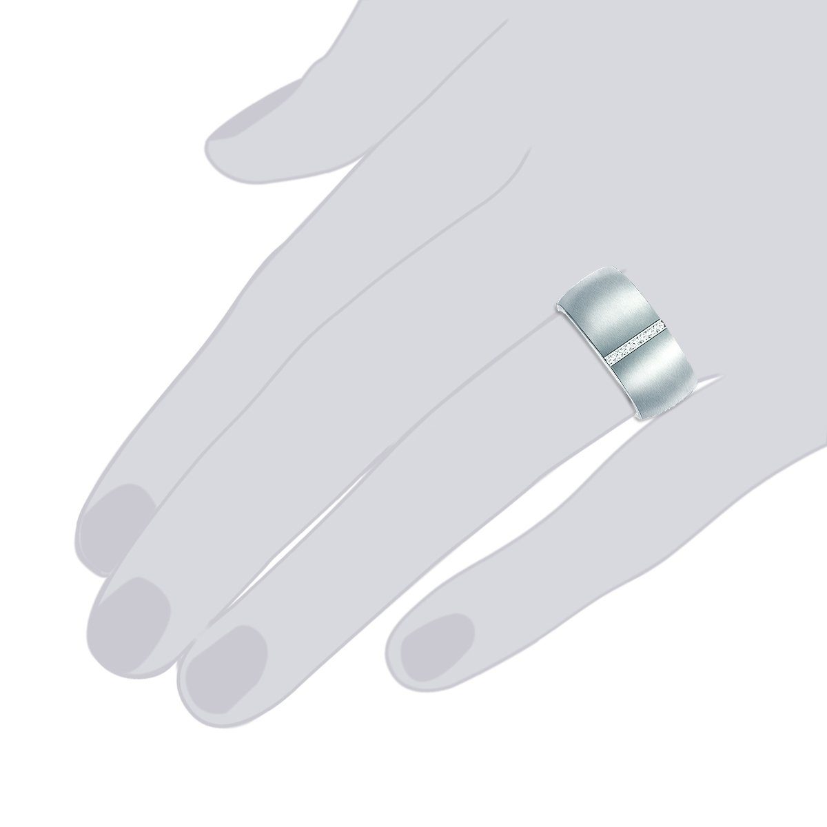 Rafaela Donata Fingerring silber, verziert mit günstig online kaufen