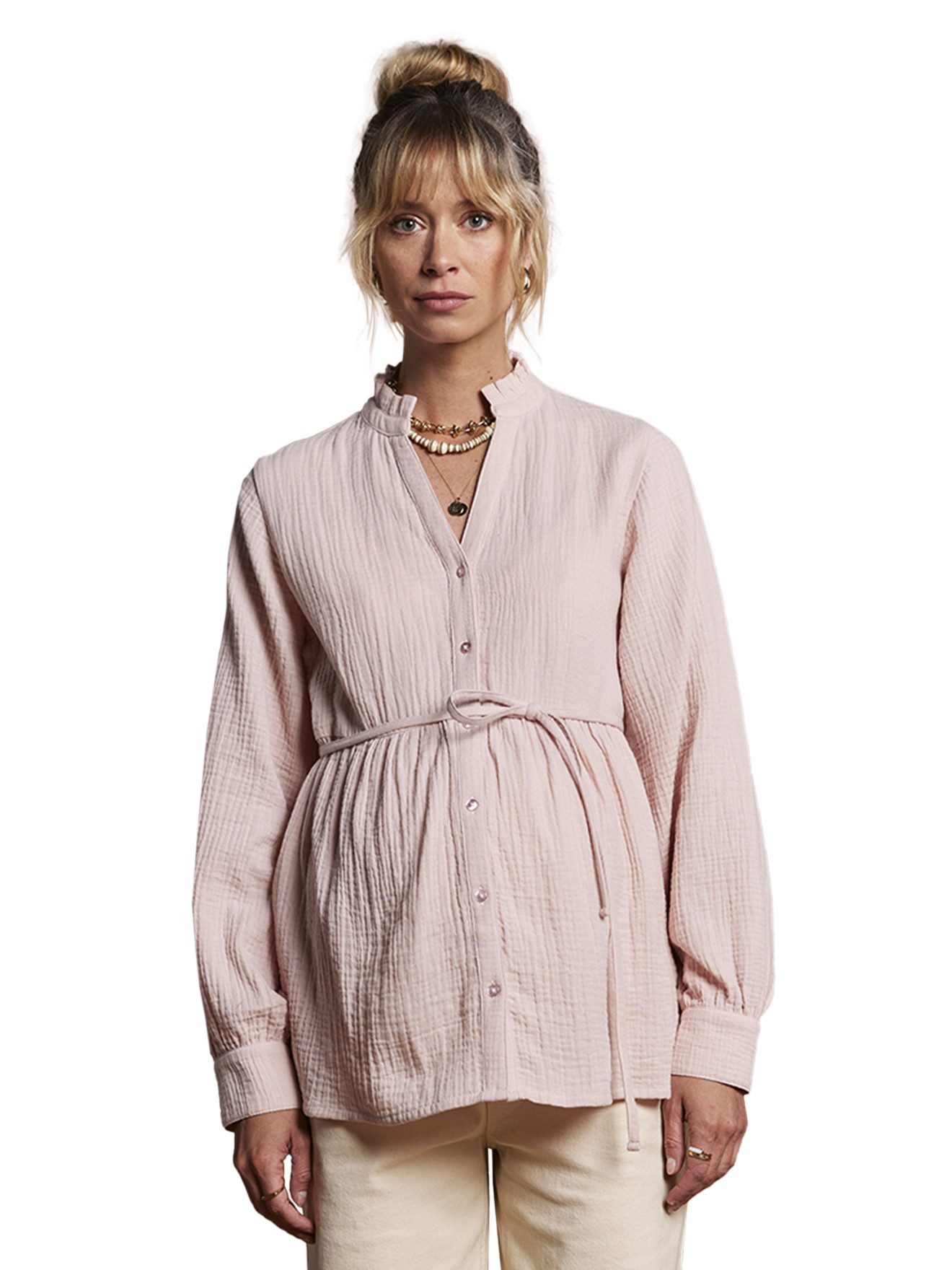 Envie de Fraise Umstandsbluse Musselin-Bluse für Schwangerschaft und Stillzeit