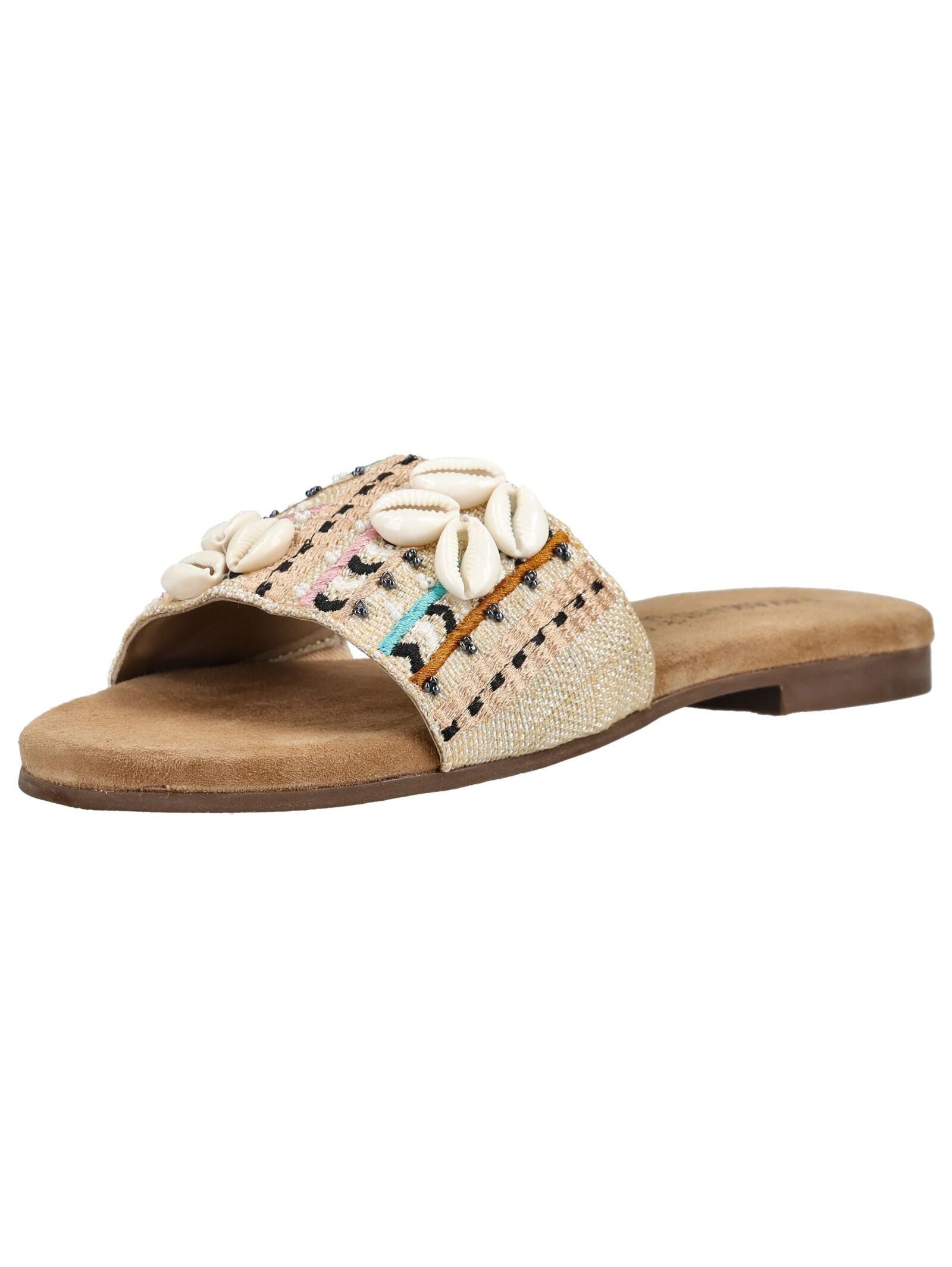 Lazamani Pantoletten Leder/Textil Pantolette