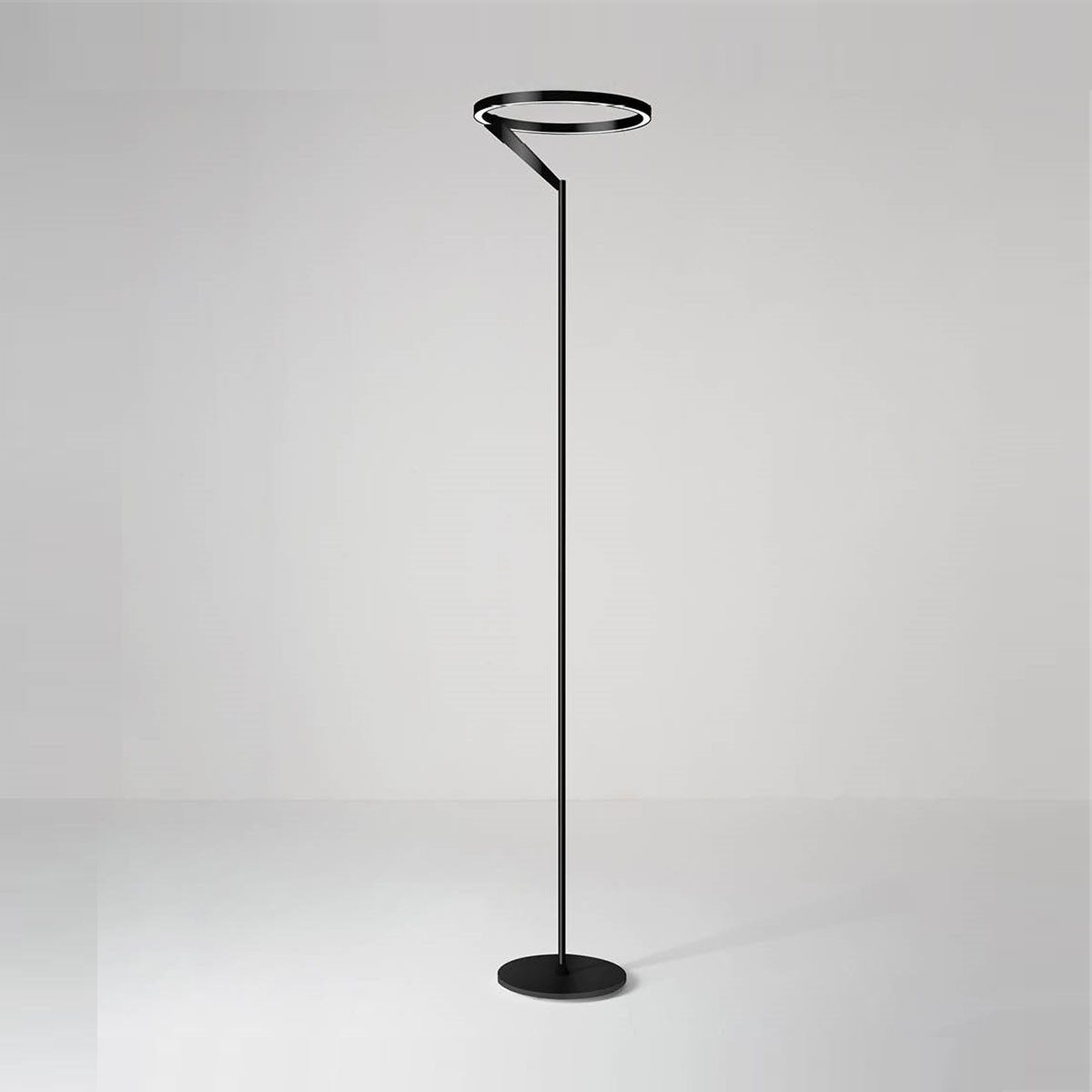 Vivida International LED Stehlampe Meridiana Ring Stehleuchte mit Up-Down Licht, Schwarz, LED fest integriert, Warmweiß, Stehlampe