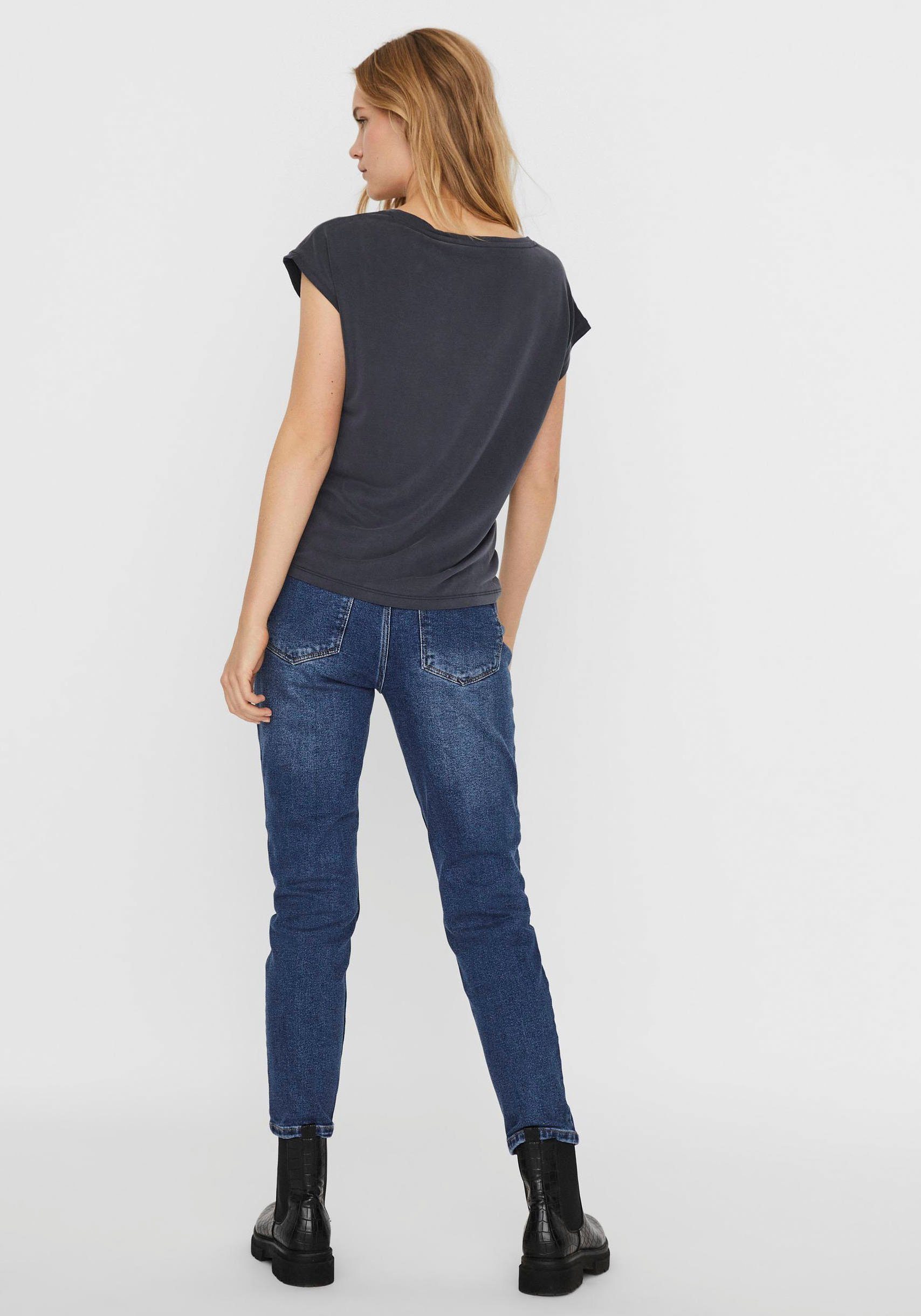 Vero Moda V-Shirt VMFILLI SS V-NECK TEE GA NOOS Materialmix, relaxed fit – Bild 5 von 5