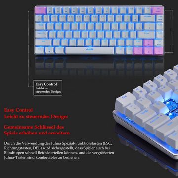 Welikera Mechanische Gaming-Tastatur AK33 mit USB-Anschluss,LED Beleuchtung Gaming-Tastatur