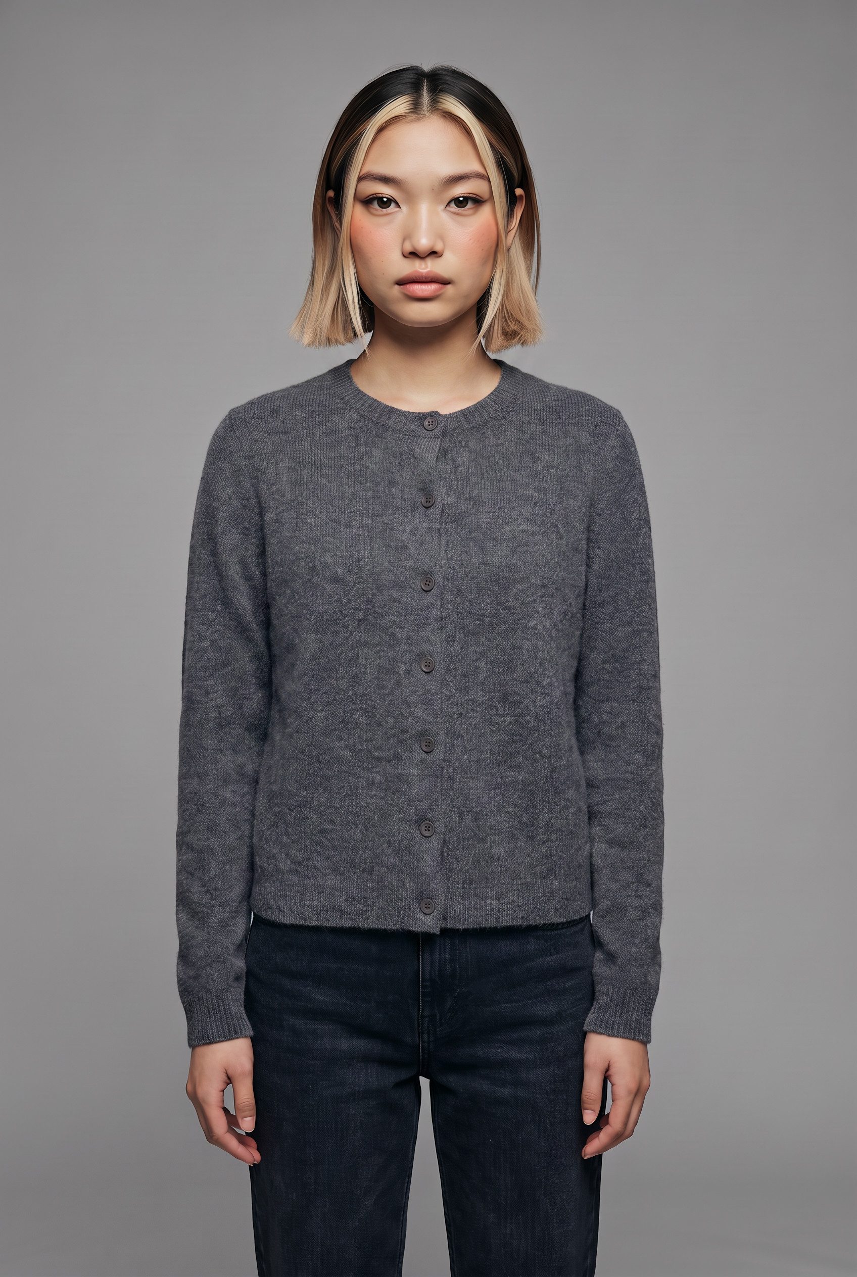 ONLY Strickjacke ONLOLIVIA LS O-NECK CARDIGAN CC KNT Materialmix, regular fit