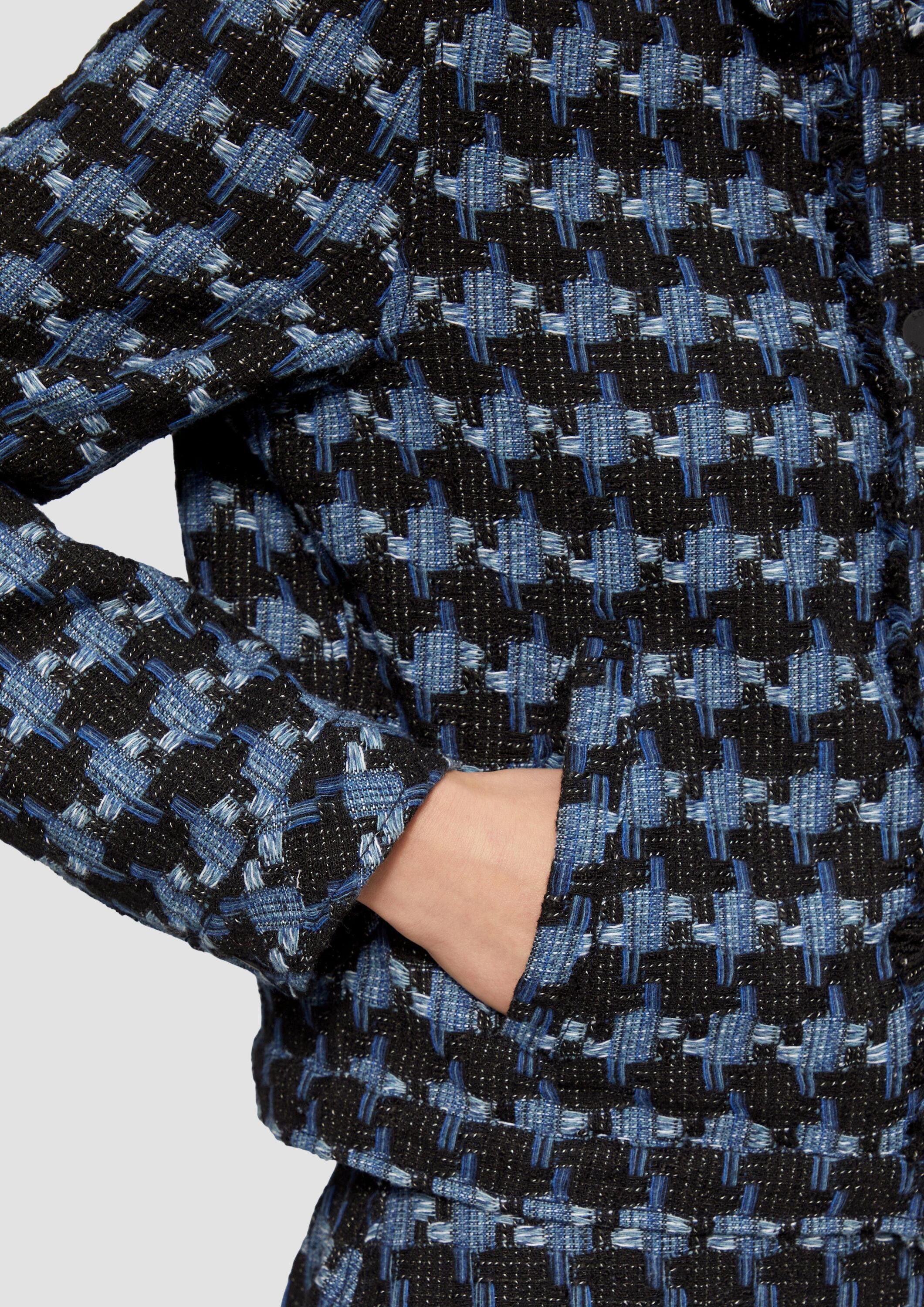 s.Oliver Funktionsjacke Indoor-Jacke Gemusterte Bouclé-Jacke