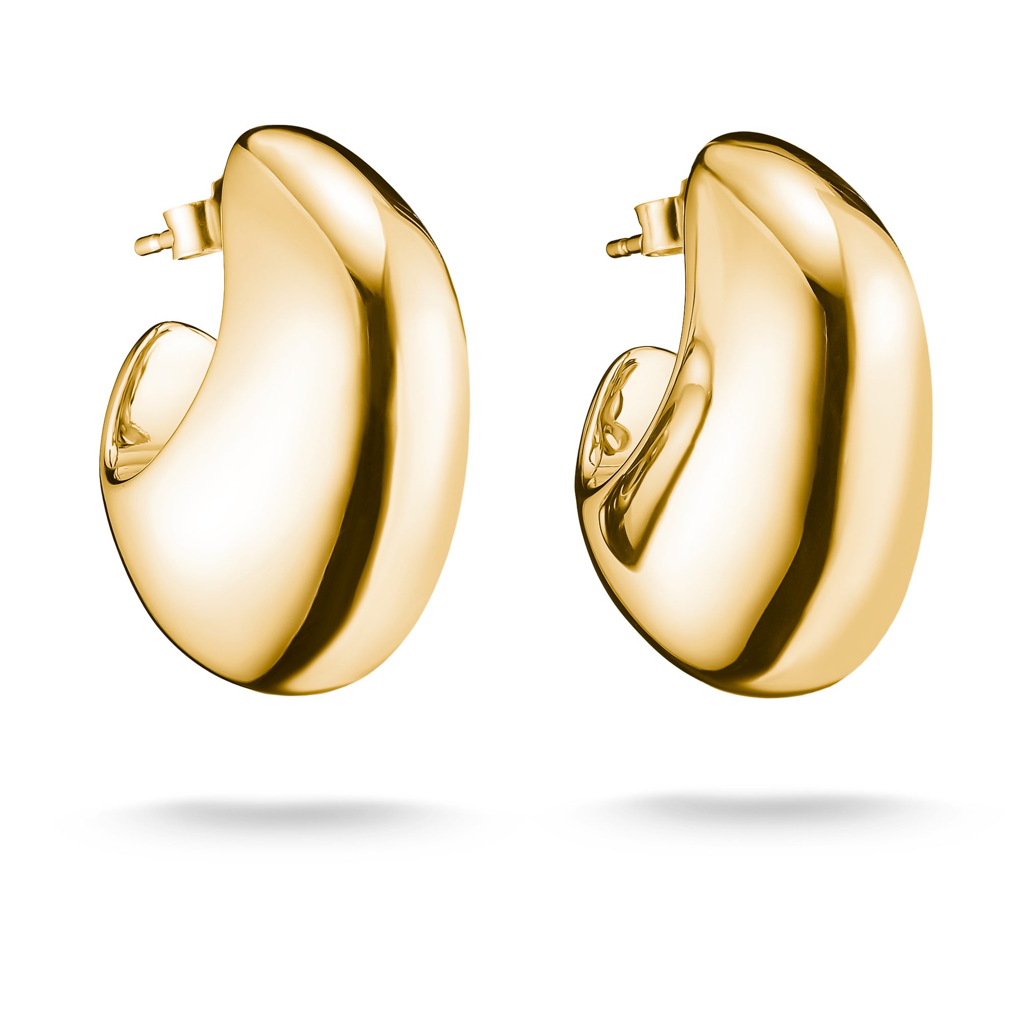THOMAS SABO Paar Creolen Chunky Creolen gelbgoldfarben