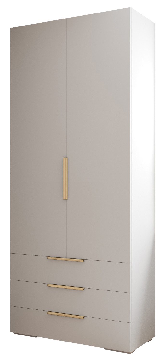 Drehtürenschrank INOVA 1 Kleiderschrank 2D3SZ mit Kleiderstange und Regalen