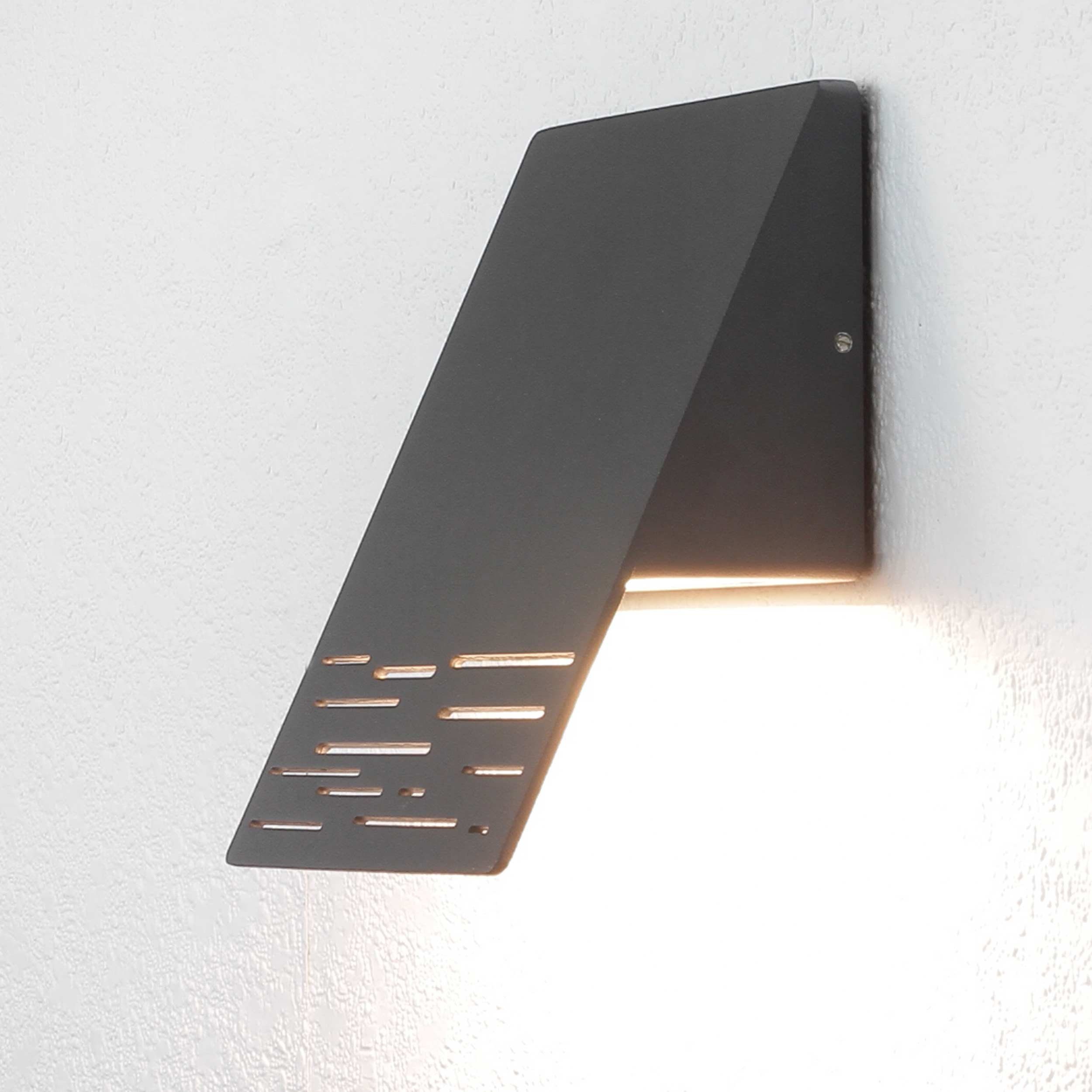 Außen-Wandleuchte anthrazit Moderne LED Warmweiß, LED fest Licht-Erlebnisse Außenwandleuchte integriert, HARMS,