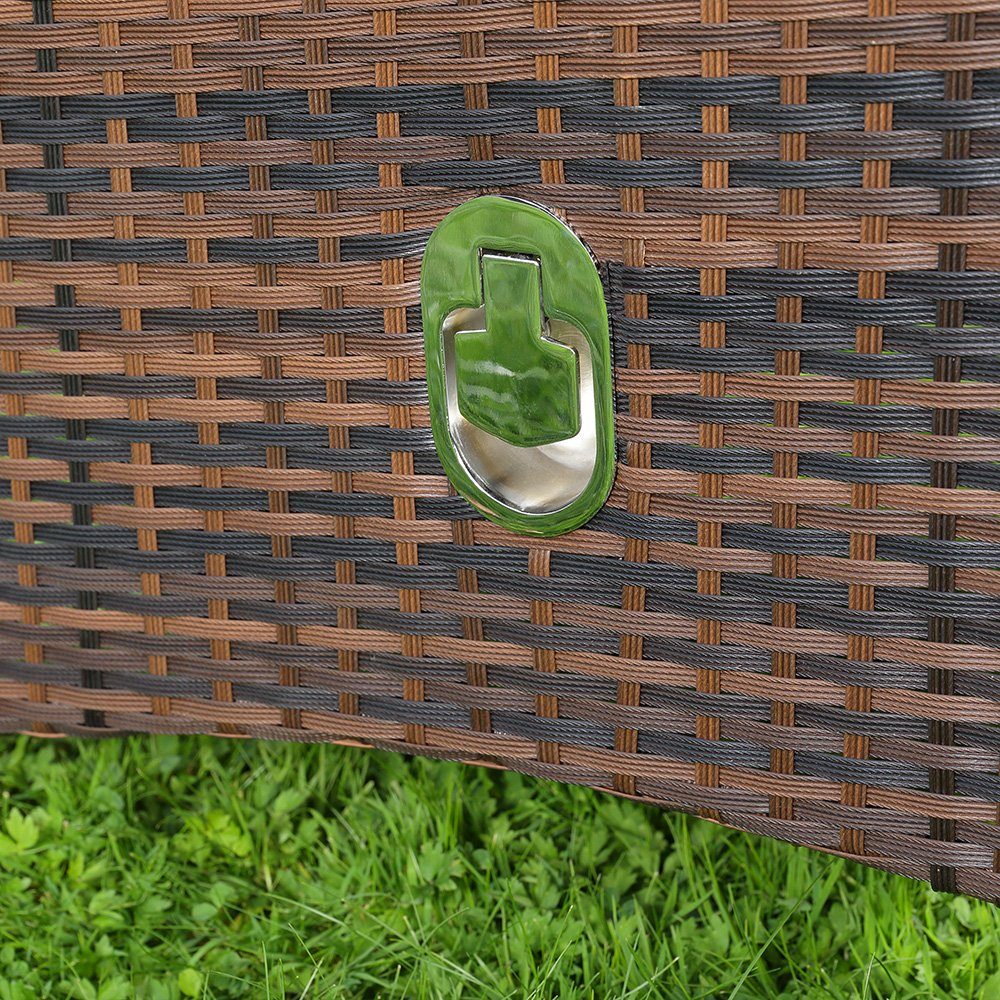 Mucola Gartenstuhl Relaxsessel Loungestuhl Sitzmöbel Verstellbar Polyrattan Gartenset (Stück, 1 St), Kissen inkl. Reißverschluss, daher abnehm- und waschbar