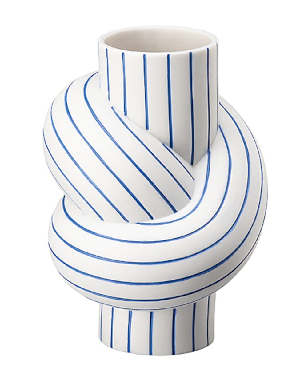 Rosenthal Node Stripes Vase, Porzellan, Mango-Farbton, 11,7 Cm Hoch – Design Von Martin Hirth