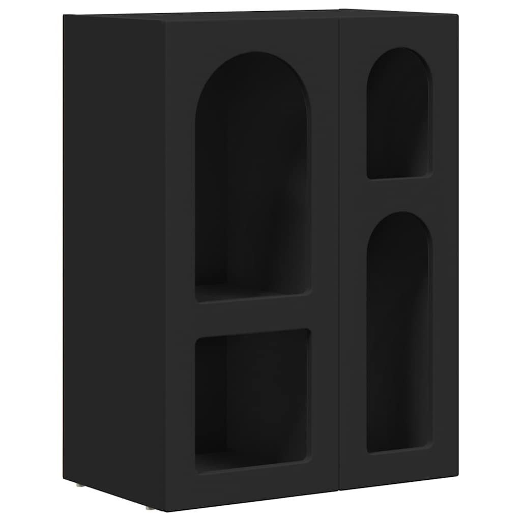 vidaXL Sideboard Sideboard Schwarz 59 x 35 x 80,5 cm Holzwerkstoff (1 St)