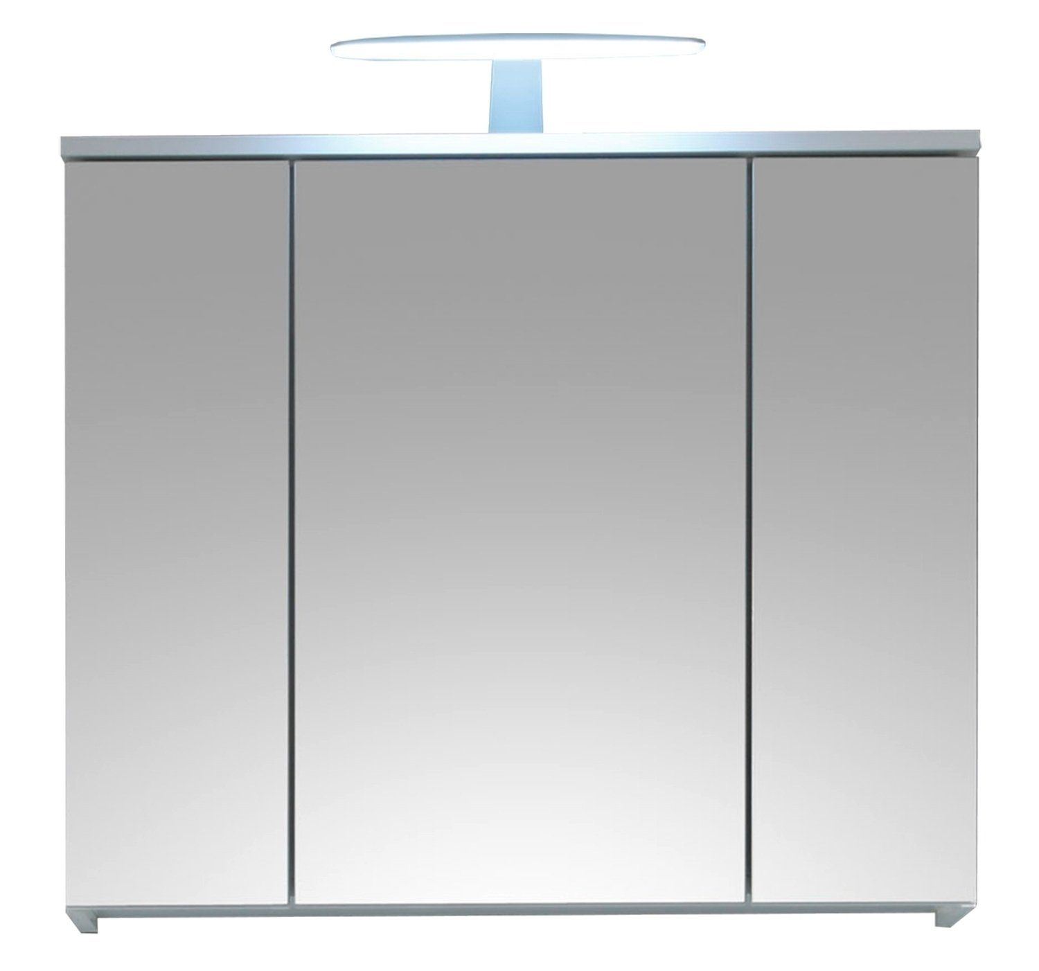 Spiegelschrank SPICE, 3-türig, Weiß matt, inkl. LED-Beleuchtung, Badmöbel, Breite 80 cm | Spiegelschränke
