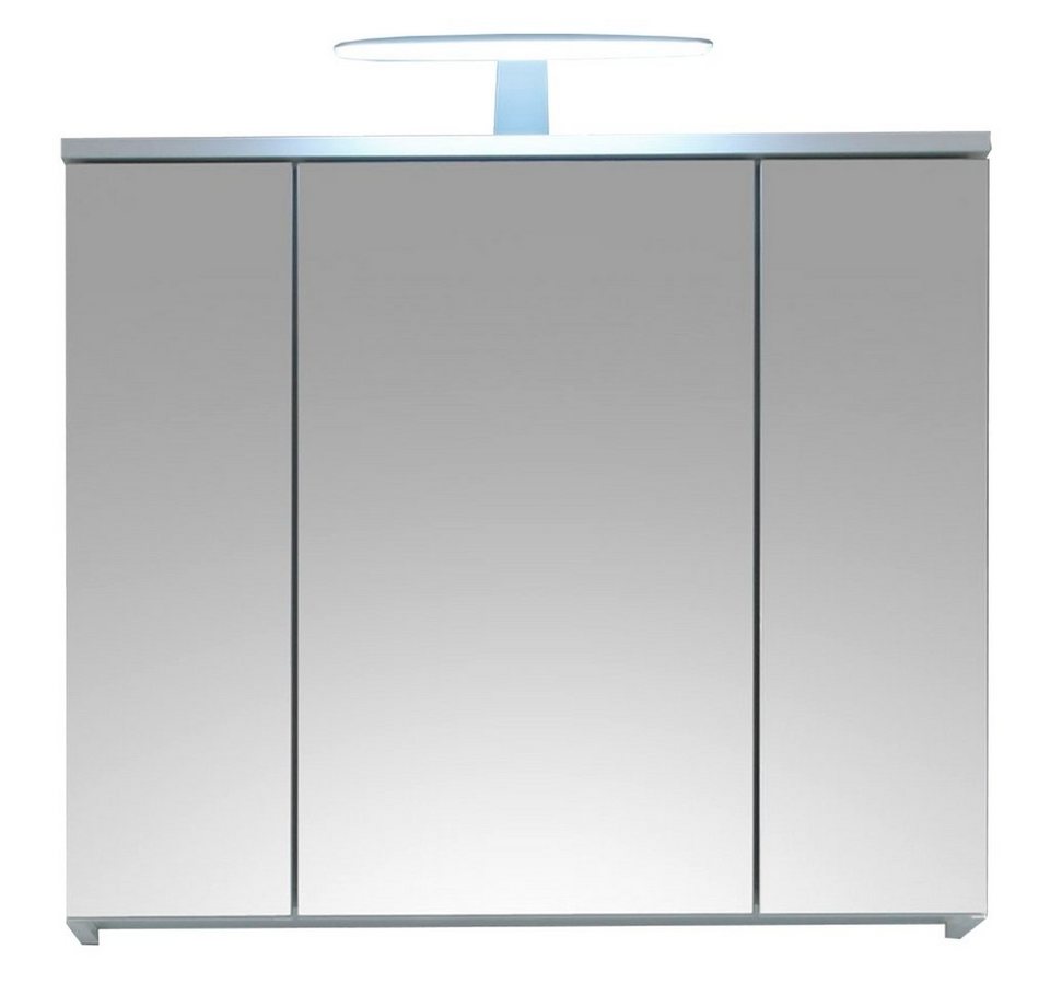 Spiegelschrank SPICE, 3-türig, Weiß matt, inkl. LED-Beleuchtung, Badmöbel, Breite  80 cm