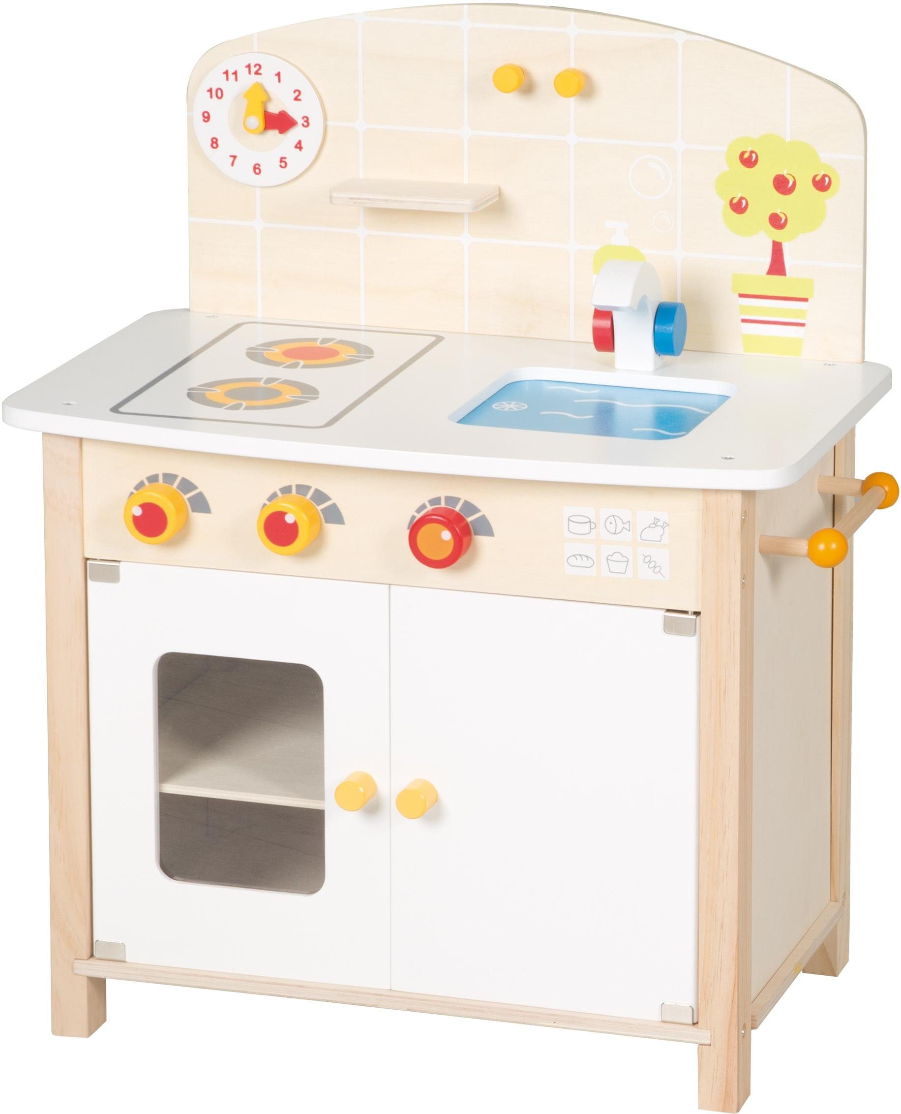 roba® Spielküche Weiß/Grau Holz, mit Zubehör