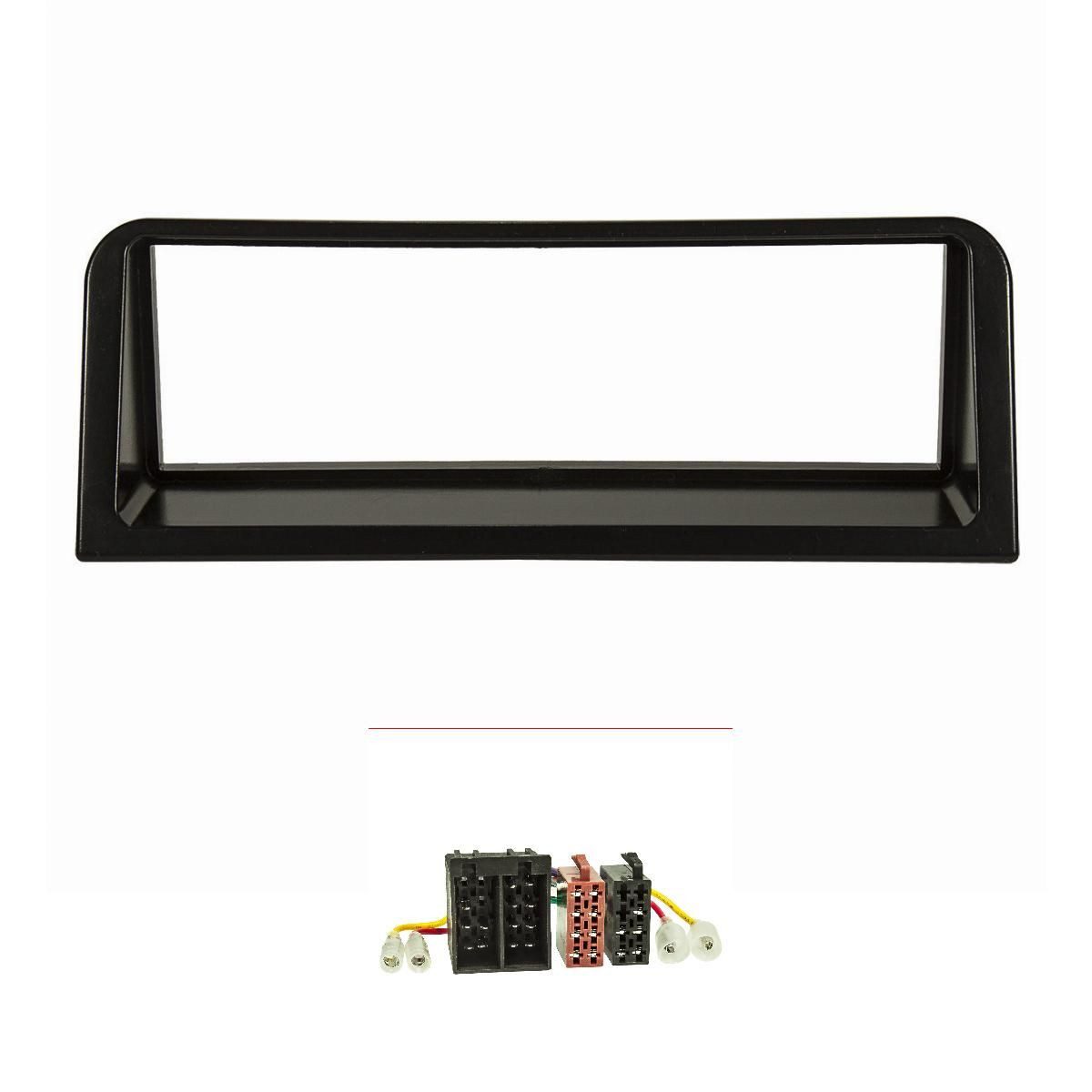 tomzz Audio Radioblende Set passt für Peugeot 106 mit Radioadapter ISO DIN schwarz Autoradio