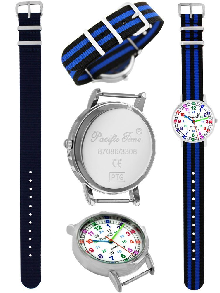 Quarzuhr Lernuhr Kinder Match und Versand Pacific Mix Armbanduhr Set Design - Gratis Time Wechselarmband,
