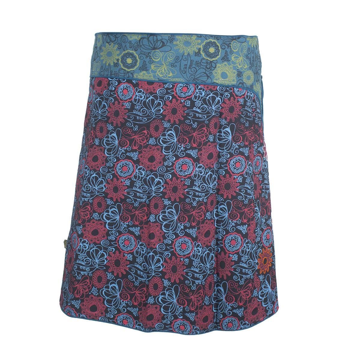 Vishes Wickelrock Blümchen Wickelrock Cacheur Druckknöpfe Tasche Boho, Elfen, Goa, Hippie Style
