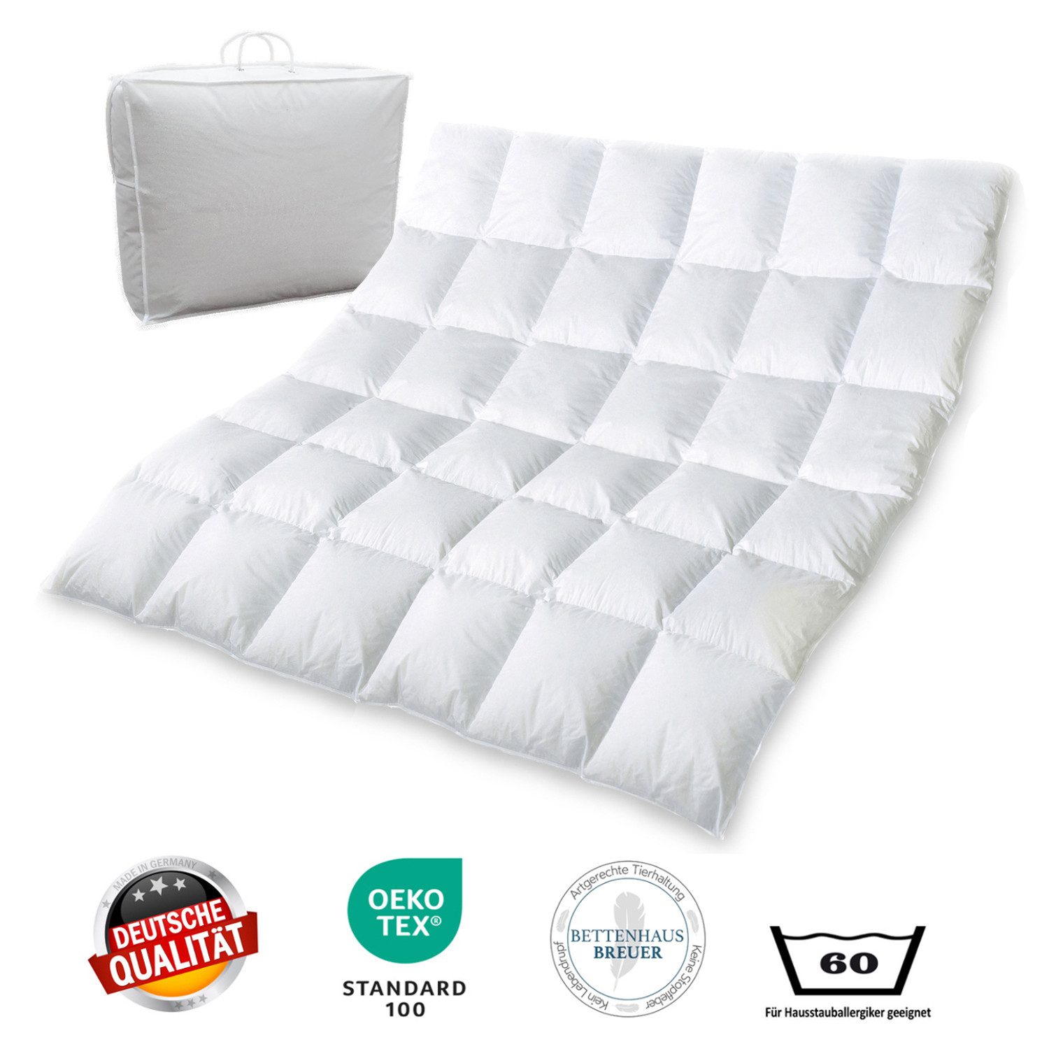 Bettenhaus Breuer Daunenbettdecke Extra warme 100% sibirische Daunen Bettde günstig online kaufen