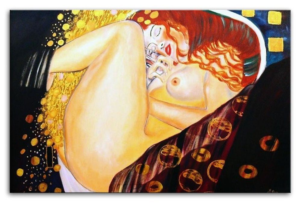JVmoebel Gemälde Gustav Klimt »G01581«, jedes Bild ein Unikat, handgearbeitet