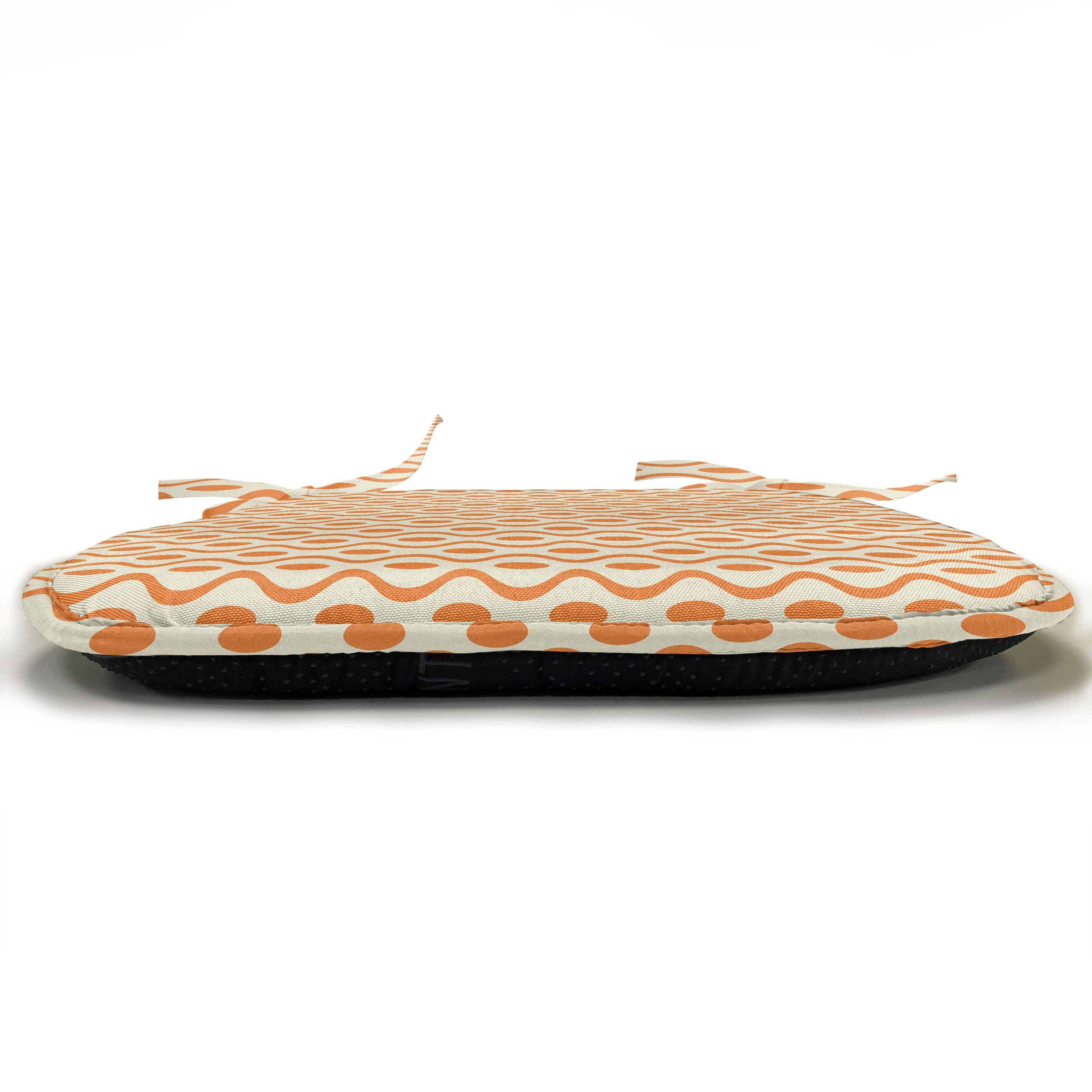 Wellenförmige Kissen wasserfestes Jahrgang Riemen Dekoratives Abakuhaus Küchensitze, Muster mit Elliptic für Stuhlkissen