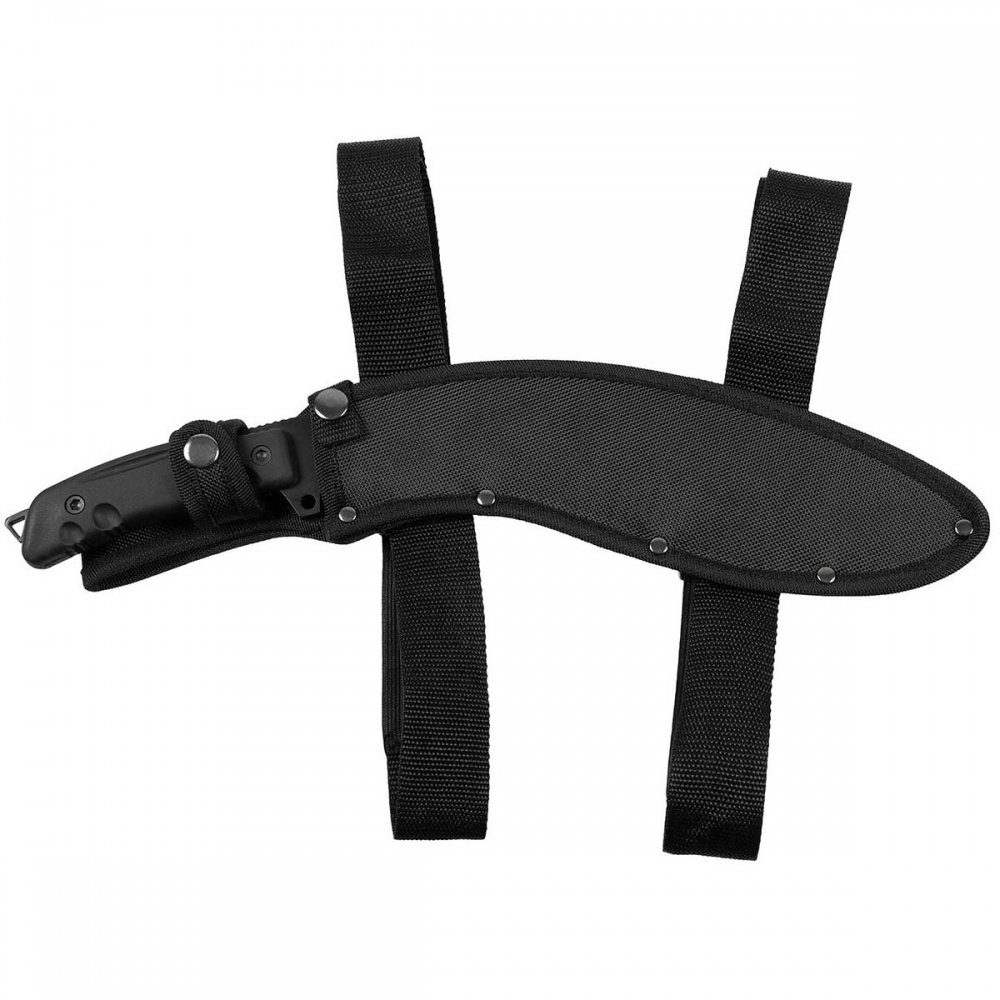 MFH Machete Machete, schwarz, mit Nylonscheide, (Set, mit Nylonscheide), Ösen am Griff vorne und hinten