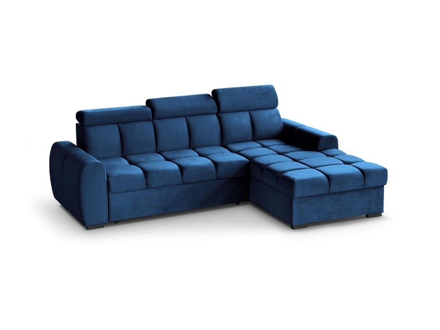 MOEBLO Ecksofa LINOS L, Verstellbaren Kopfstützen Eckcouch Wohnlandschaft Sofa mit Ottomane Eckgarnitur Polsterecke, (BxHxT): 267x88x175 cm