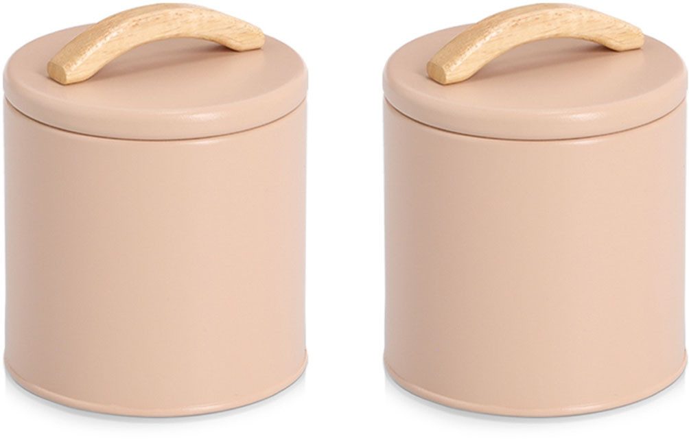 Vorratsdose m. Gummibaumgriff, 2-tlg.