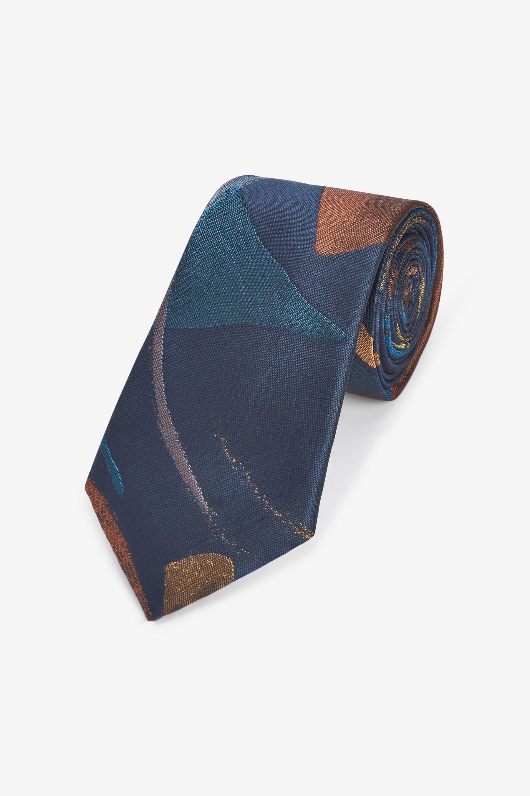 Krawatte Navy Blue Next Gemusterte Krawatte (1-St)