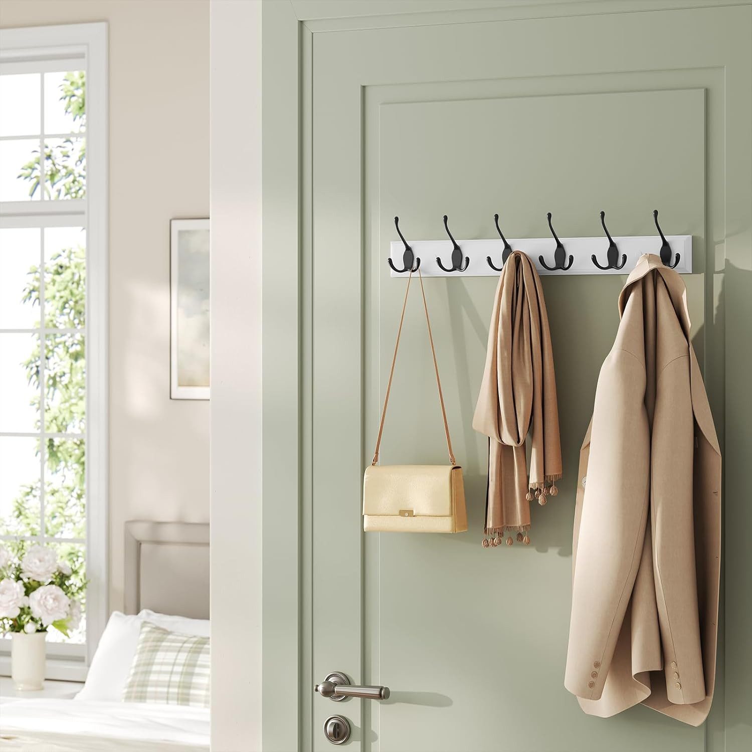 EUGAD Garderobenhaken (1 St), Kleiderhaken Wand, mit 6 Dreifachhaken, Schwa günstig online kaufen