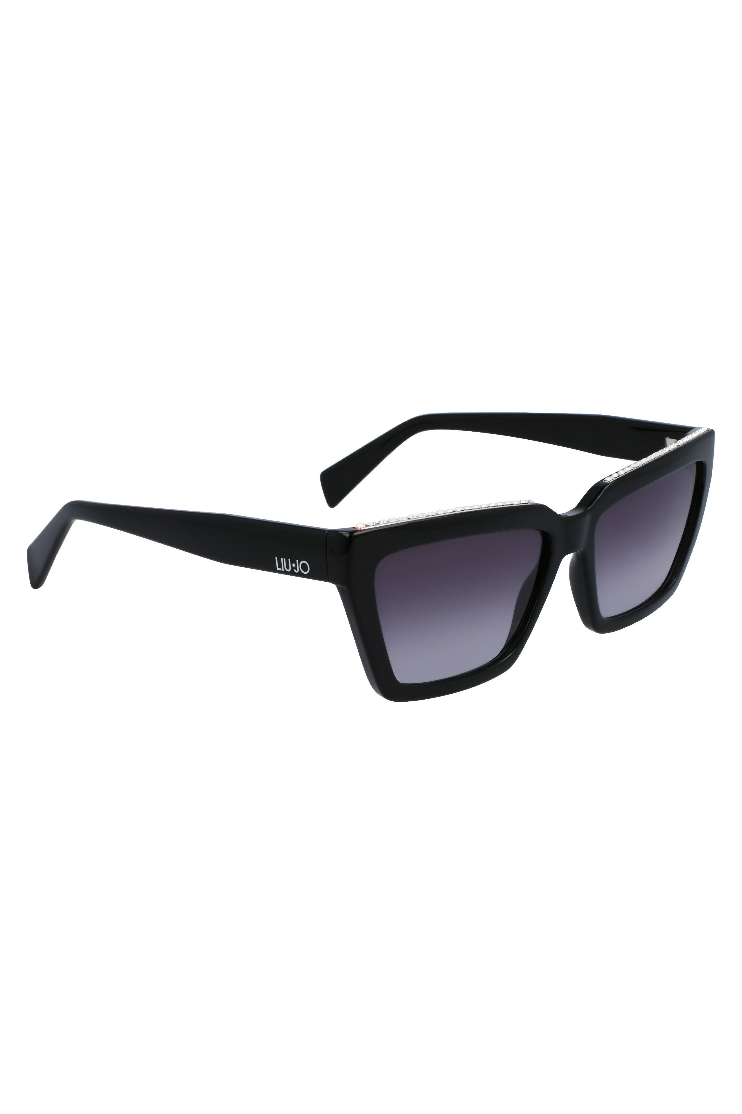 Liu Jo Sonnenbrille Schwarze Damen-Sonnenbrille mit rechteckigen Gläsern, 57mm breit
