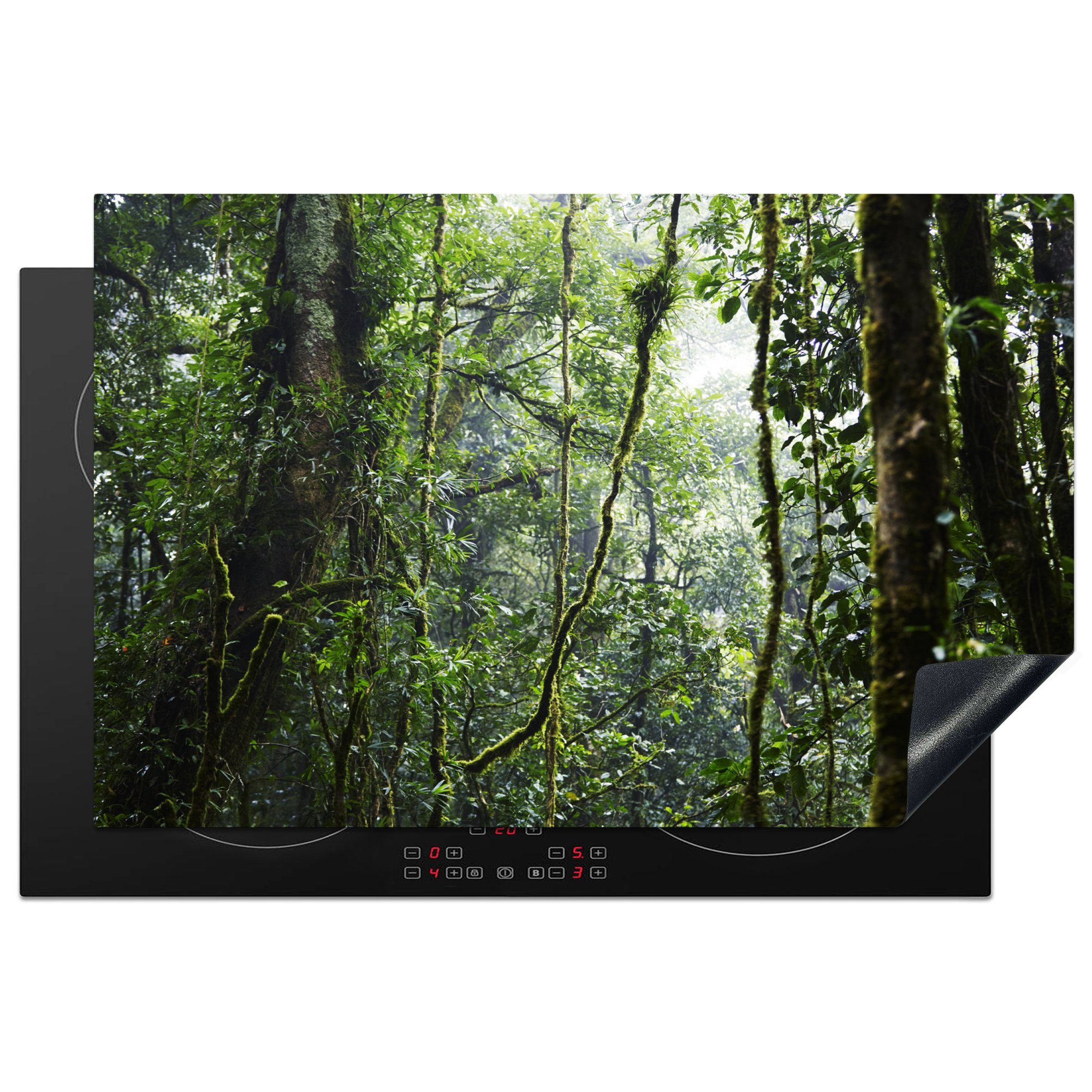 MuchoWow Herdblende-/Abdeckplatte Tropischer Regenwald, Vinyl, (1 tlg), 81x52 cm, Induktionskochfeld Schutz für die küche, Ceranfeldabdeckung