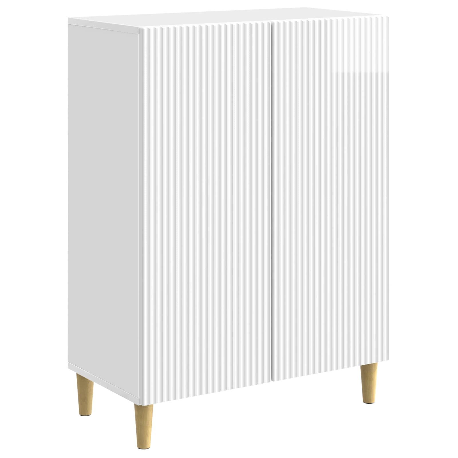 Sideboard Sideboard Hochglanz Weiß 66 x 34,5 x 90 cm Holzwerkstoff