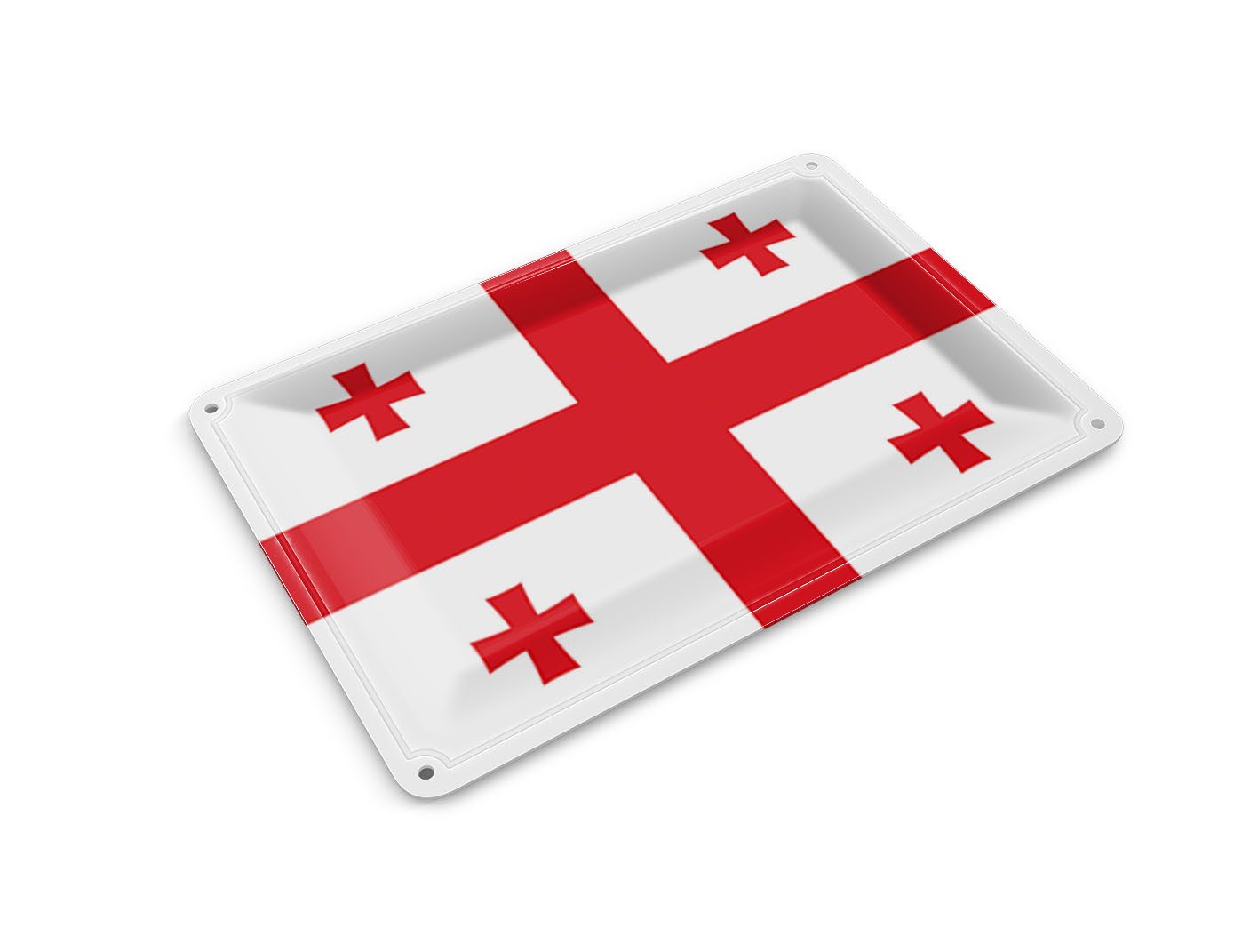 Femer GmbH Postkarte Flagge Georgiens 14x10 cm Flag of Georgia, unfrankiert