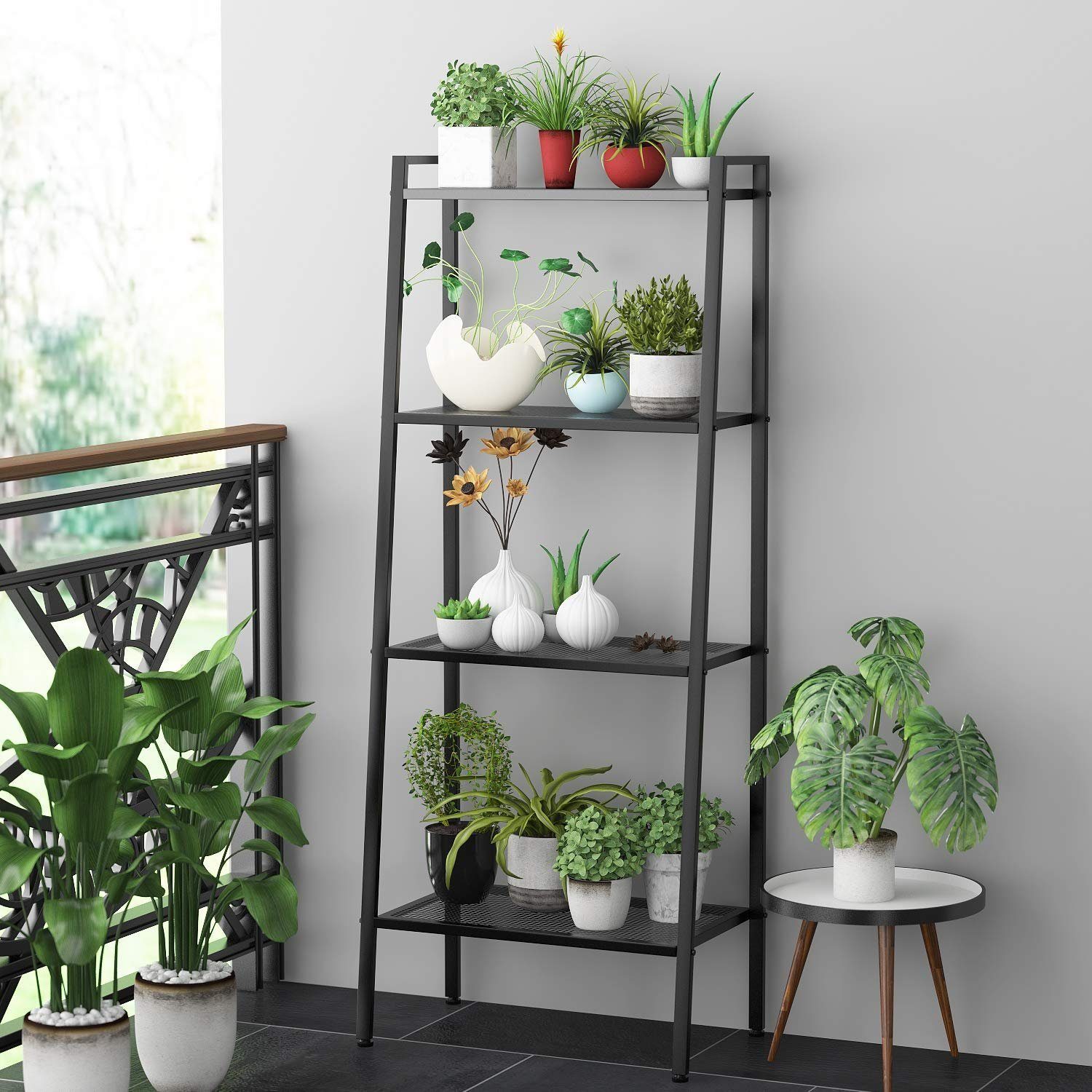 Homfa Standregal, Badregal Leiterregal Pflanzenregal mit günstig online kaufen