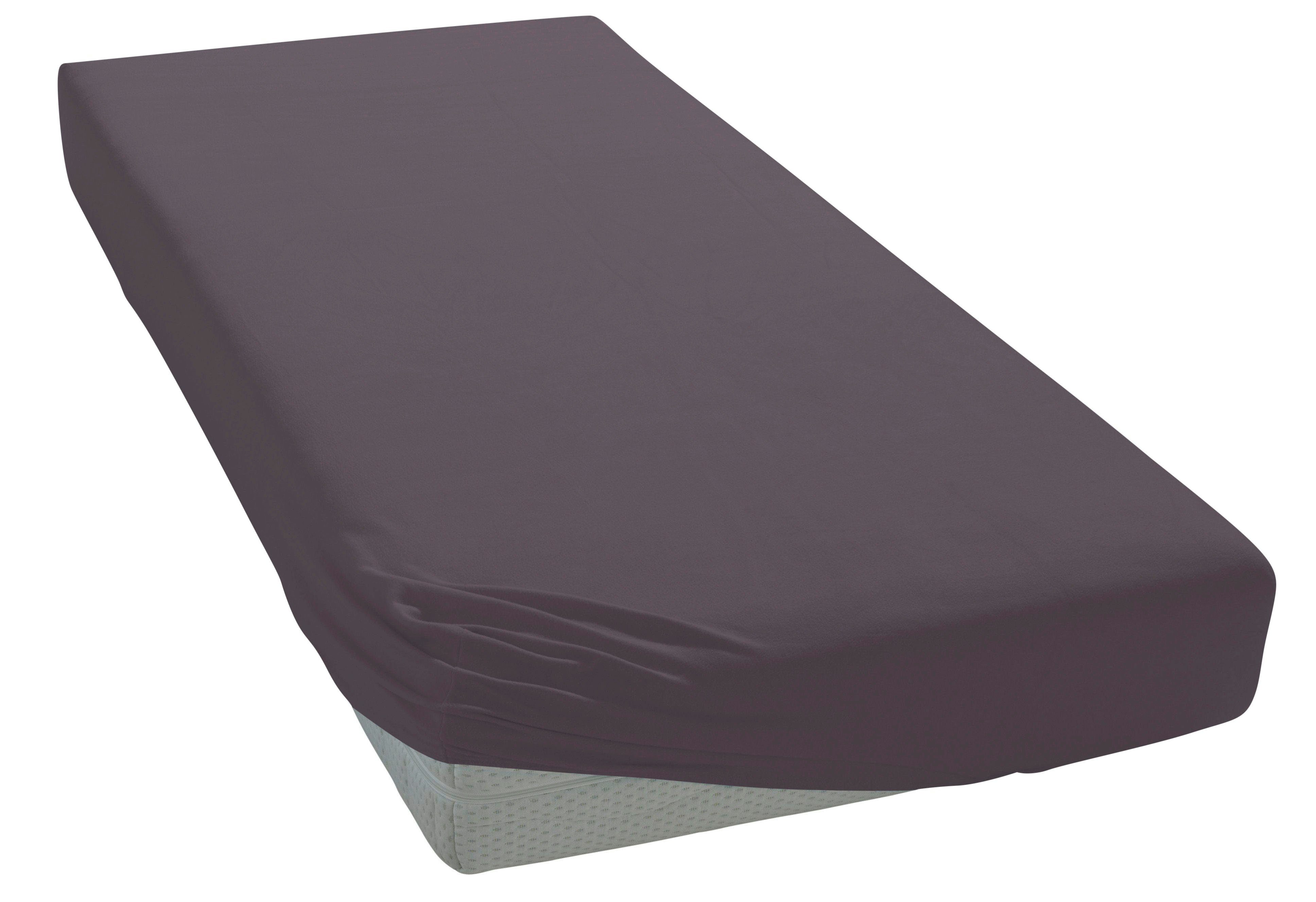 OTTO home Spannbettlaken Physalis Basic und PREMIUM Qualität, 100% Baumwolle, Jersey und Biber, Biber, Gummizug: rundum, (1 Stück), Bettlaken für Matratzen bis 18 cm Höhe, Spannbetttuch, Laken
