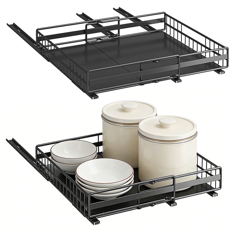 Küchenorganizer-Set Ausziehbare Schublade Küche, Küchenschrank Organizer