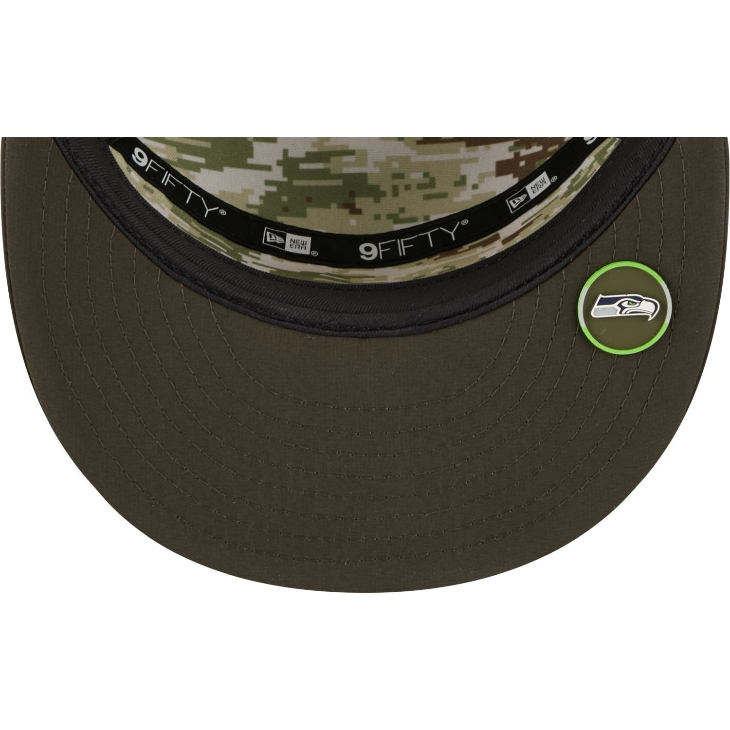 New Era Snapback Cap 9Fifty Split Panel SALUTE Seattle Seahawks