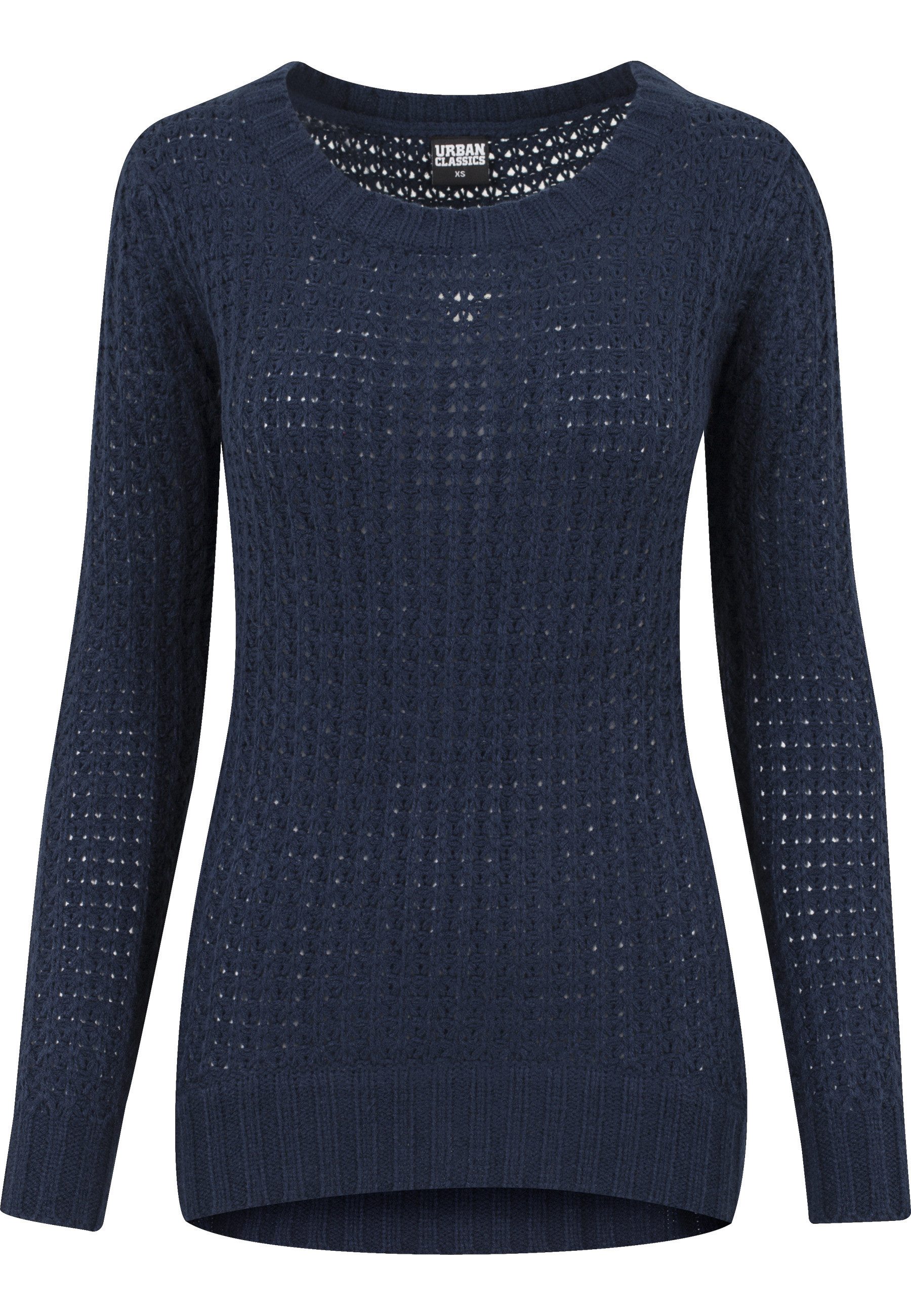 URBAN CLASSICS Sweatshirt Urban Classics Damen Ladies Long Wideneck Sweater (1-tlg)