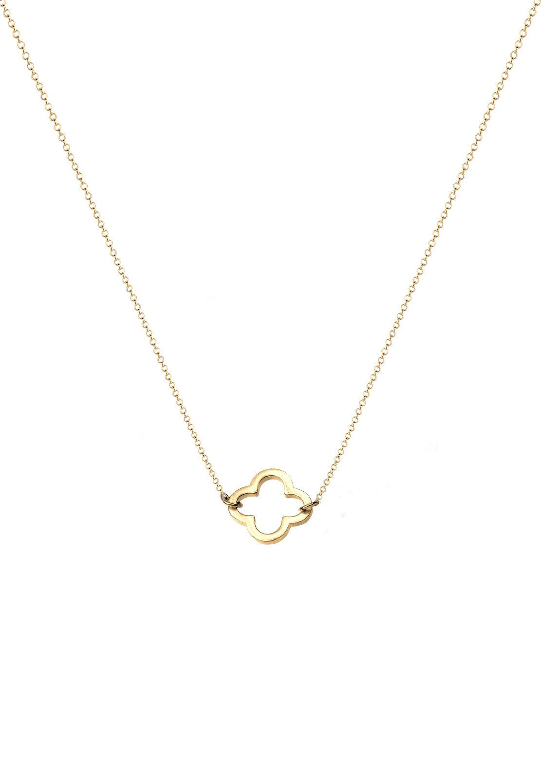 Elli Kette mit Anhänger Kleeblatt Glücksbringer Filigran Trend 925 Sterling günstig online kaufen