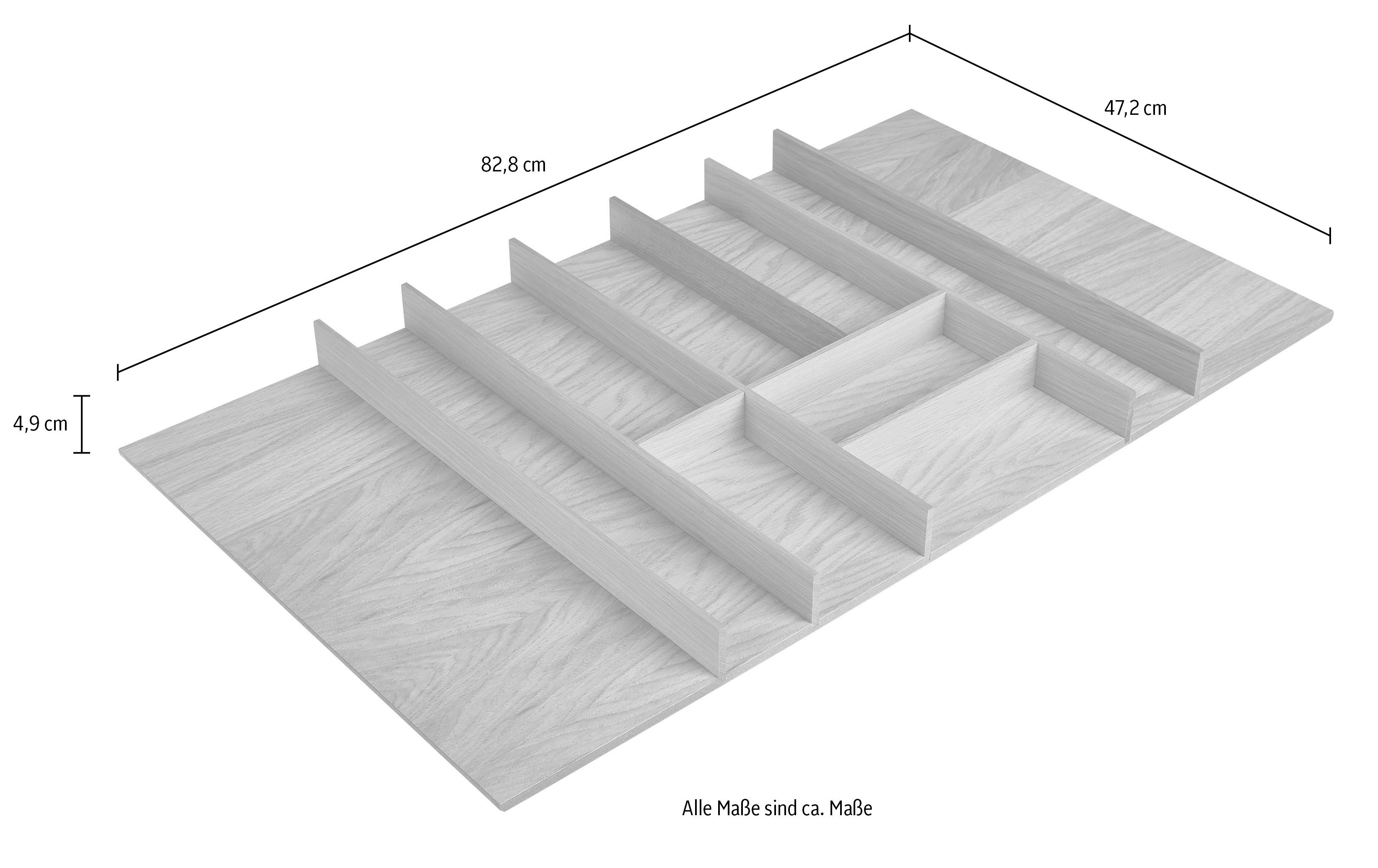 nobilia® Besteckeinsatz nobilia Zubehör, aus hochwertiger Eiche Massivholz, in vier Breiten – Bild 2 von 2