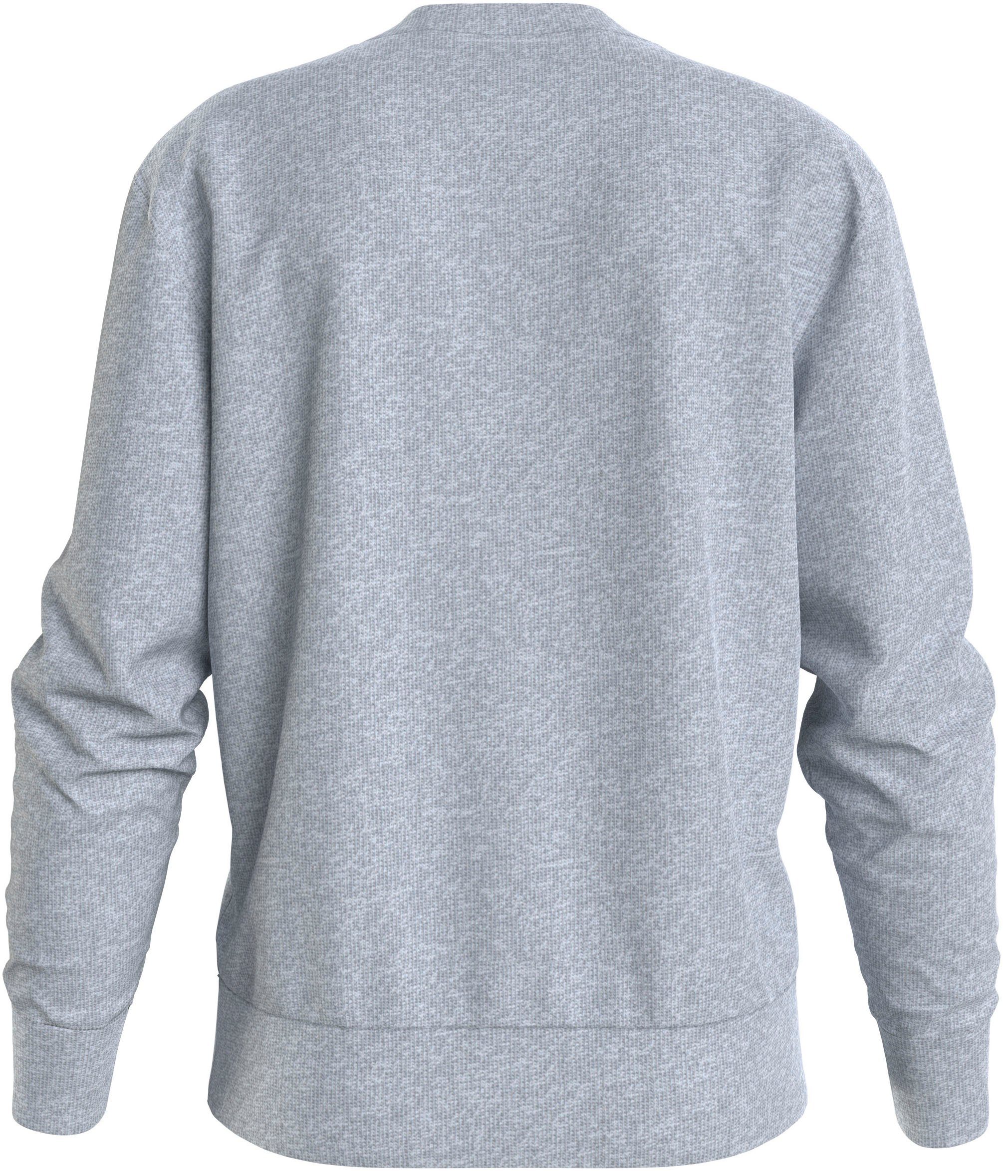 Calvin Klein Jeans Grey NECK CREW BADGE Heather Light Logopatch Sweatshirt mit